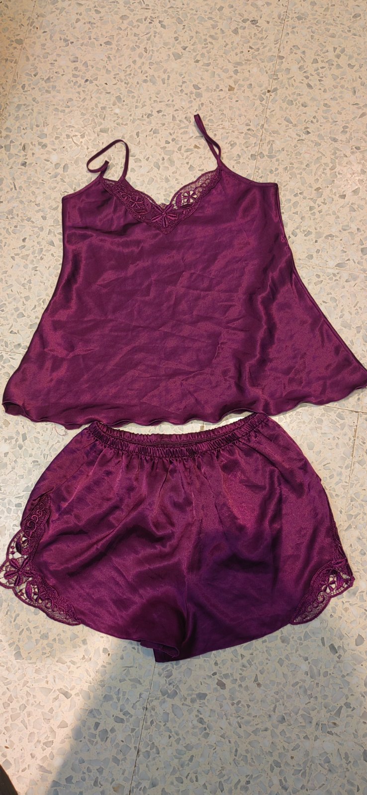 Nuisette short satin 