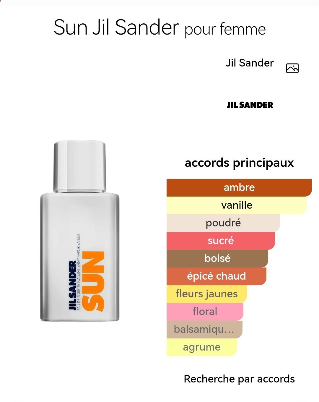 Eau de toilette Jil Sander Sun pour femme 