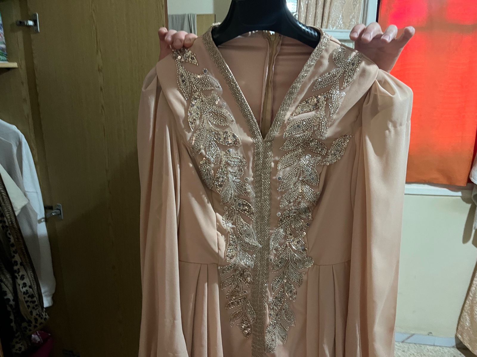 Robe soirée rose du bois 