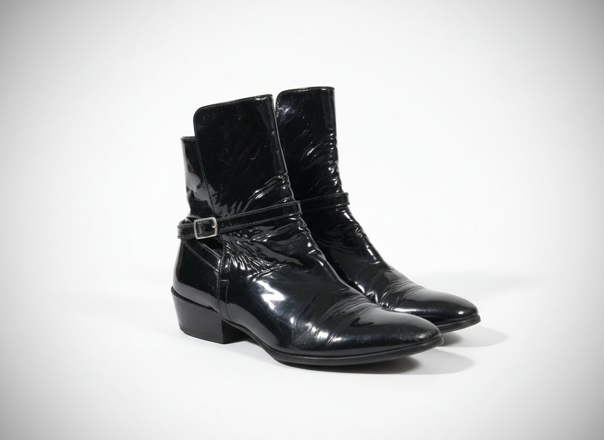 Boots vernis saint Laurent homme 