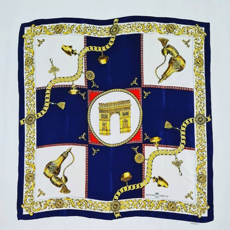 Foulard vintage parfums creatifs paris 