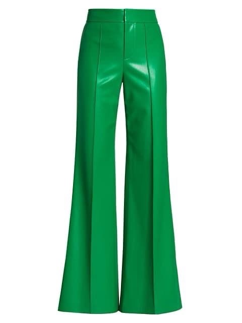 Pantalon cuir vert 
