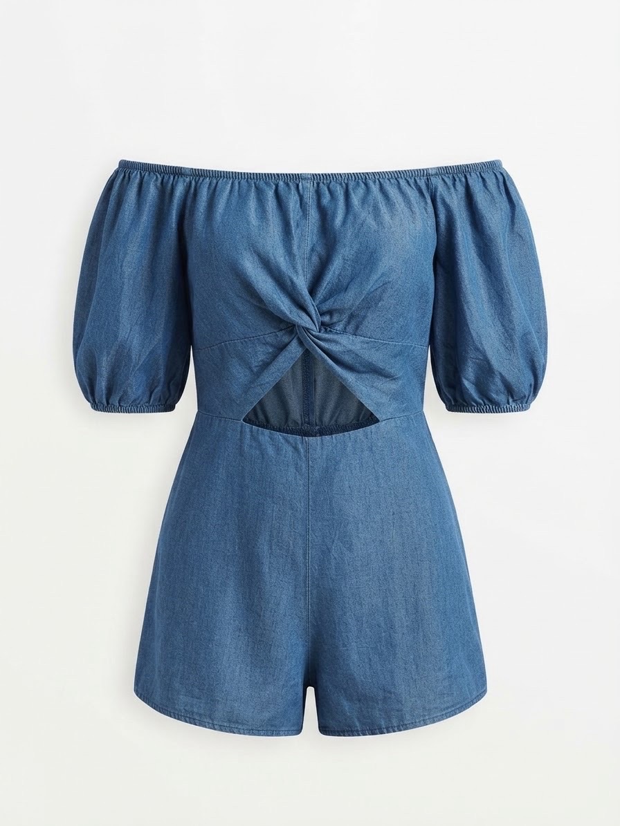 Combi-short jean
