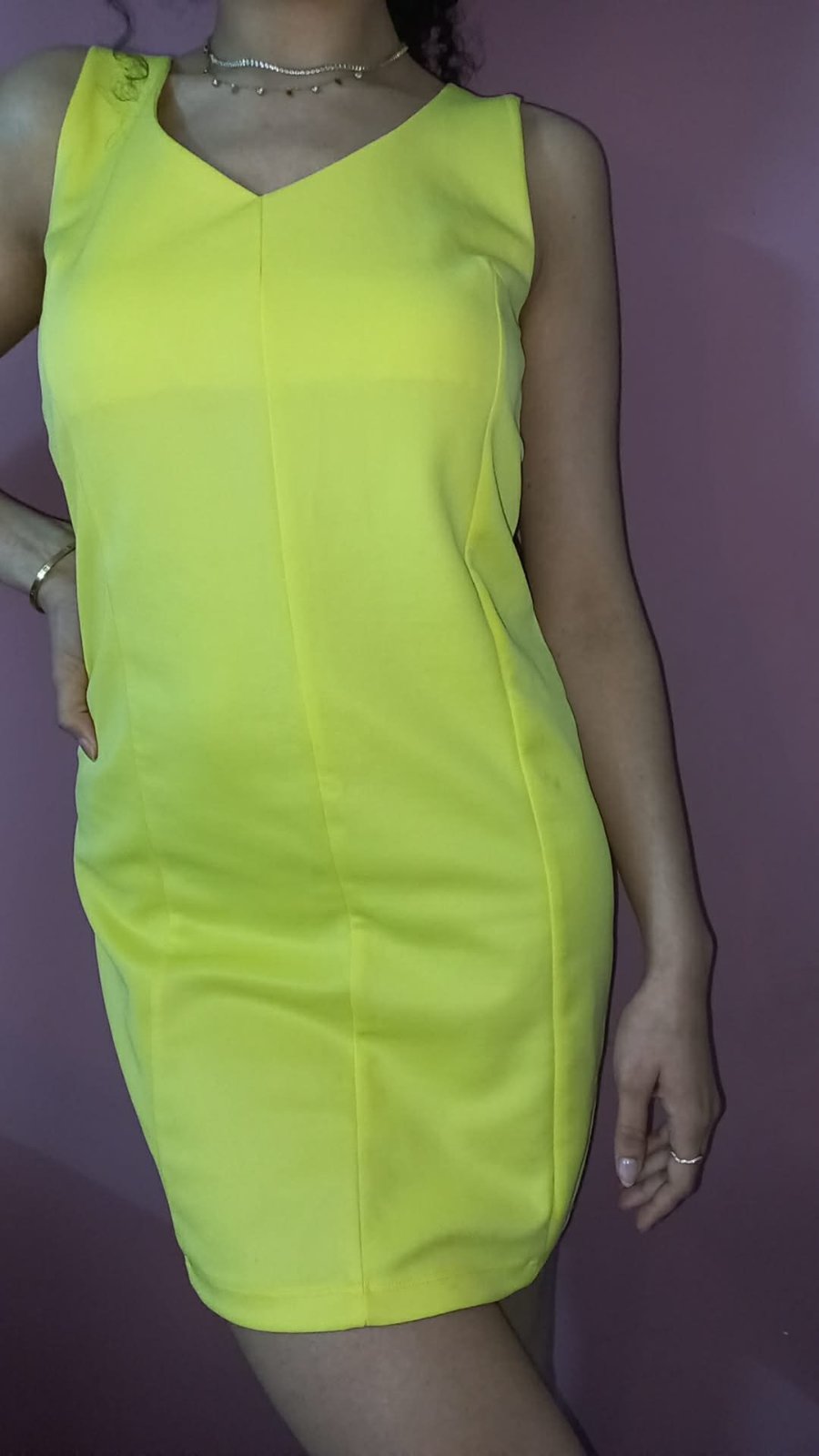 Robe jaune citron 