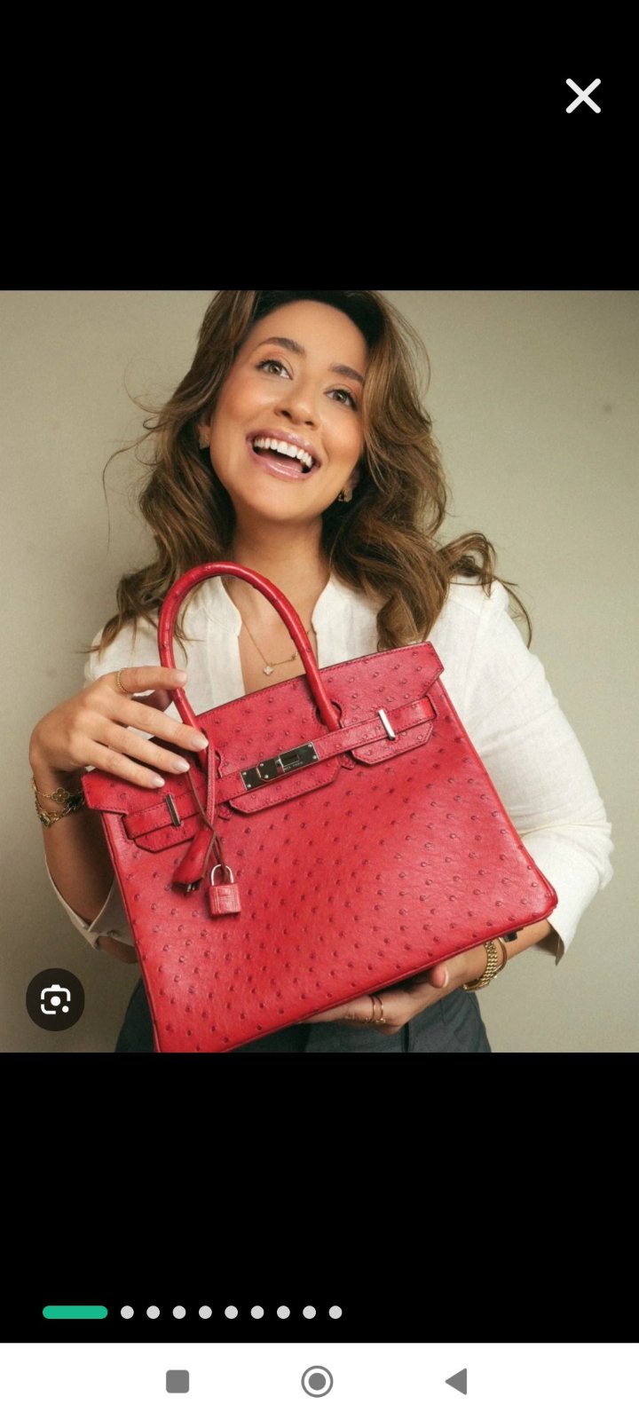 Un sac modèle HERMÈS burkin 30 autruche, authentique de la marque CAPRICIA