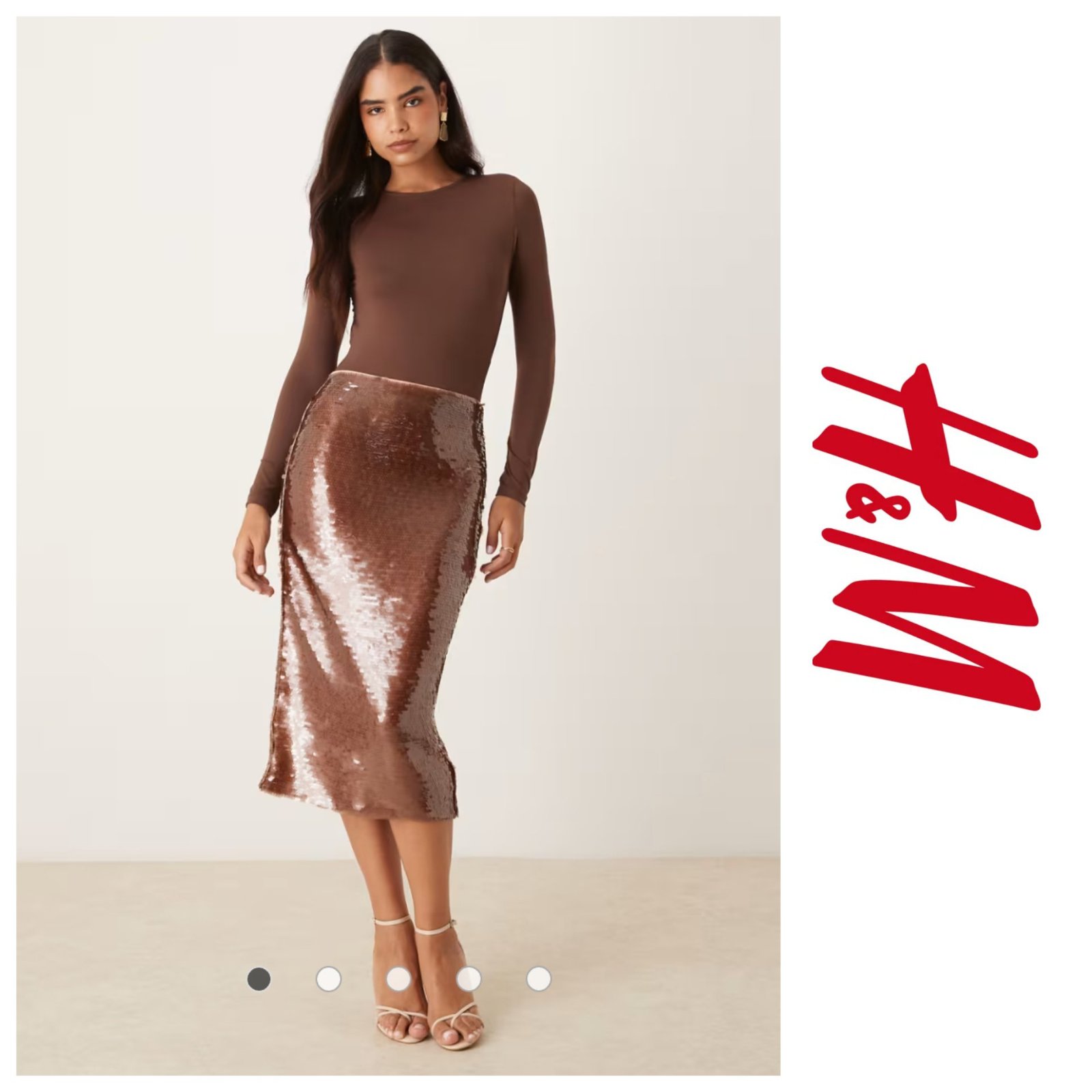 Une Jupe à sequins de la marque H&M
