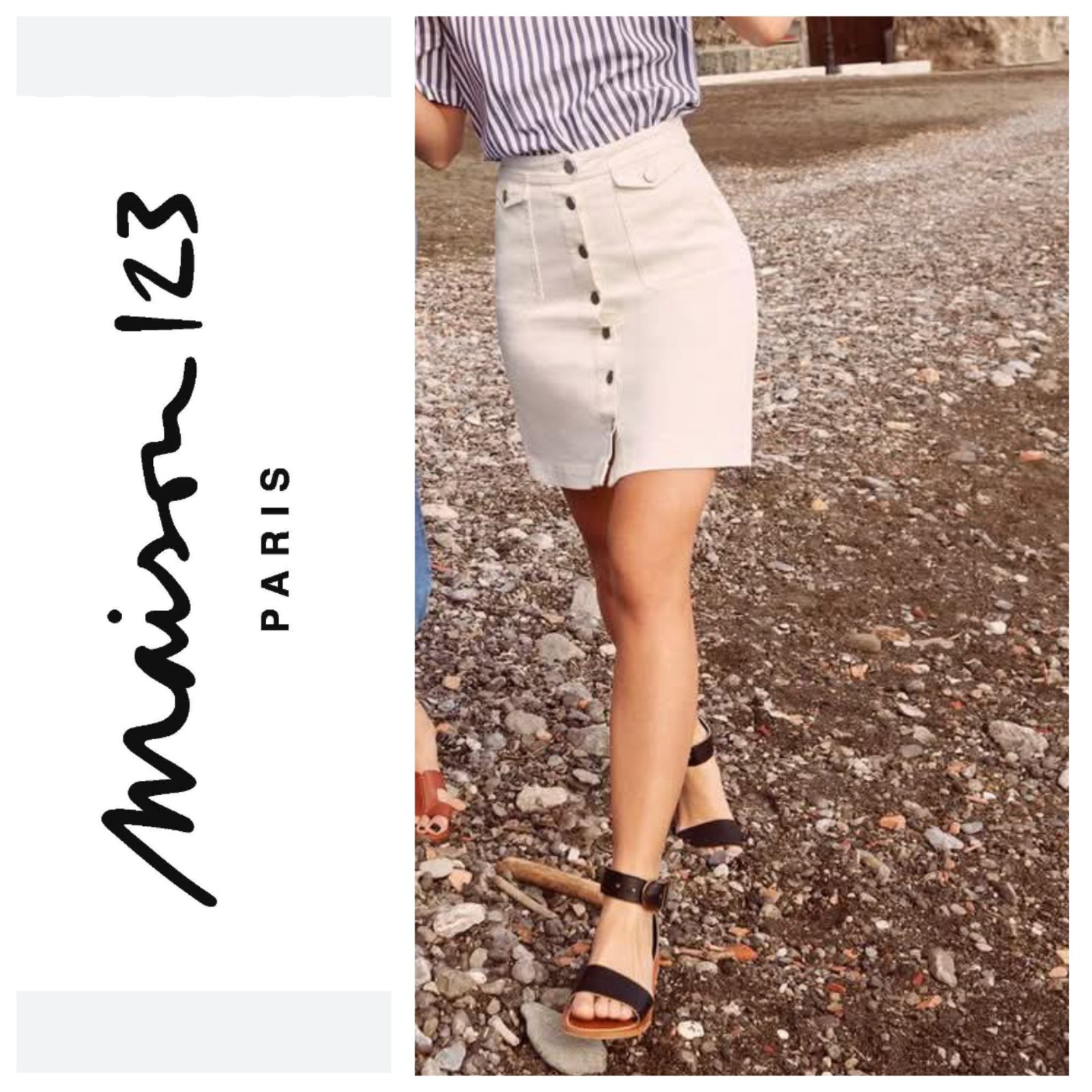 Une  jupe stylée AUTHENTIQUE de la marque MAISON123 "PROMO DU JOUR 