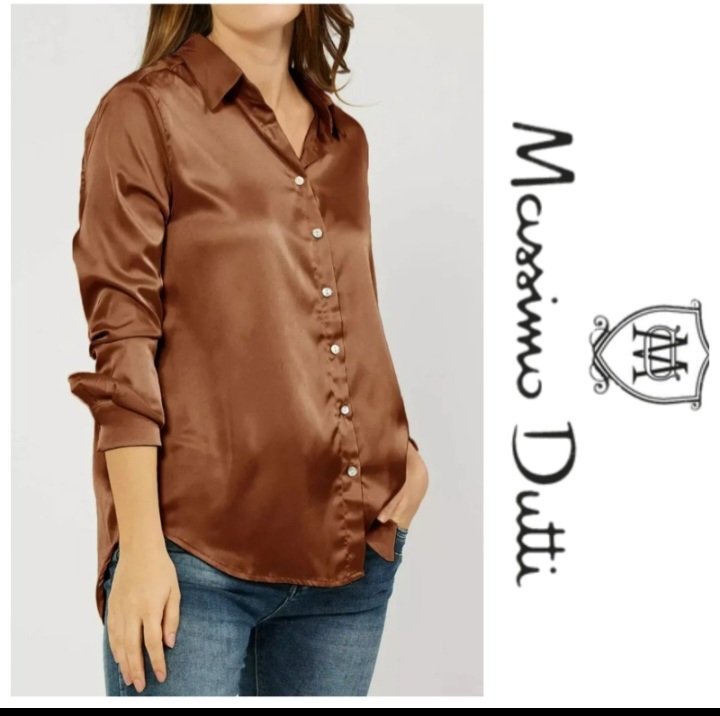 Une chemise en satin AUTHENTIQUE de la marque MASSIMO DUTTI "PROMO 