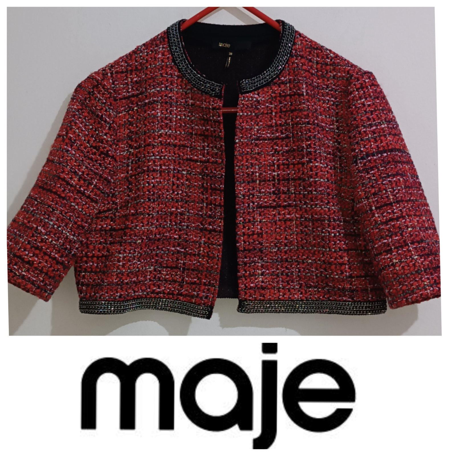 Une veste en tweed AUTHENTIQUE de la marque MAJE "PROMO DE WEEK-END 