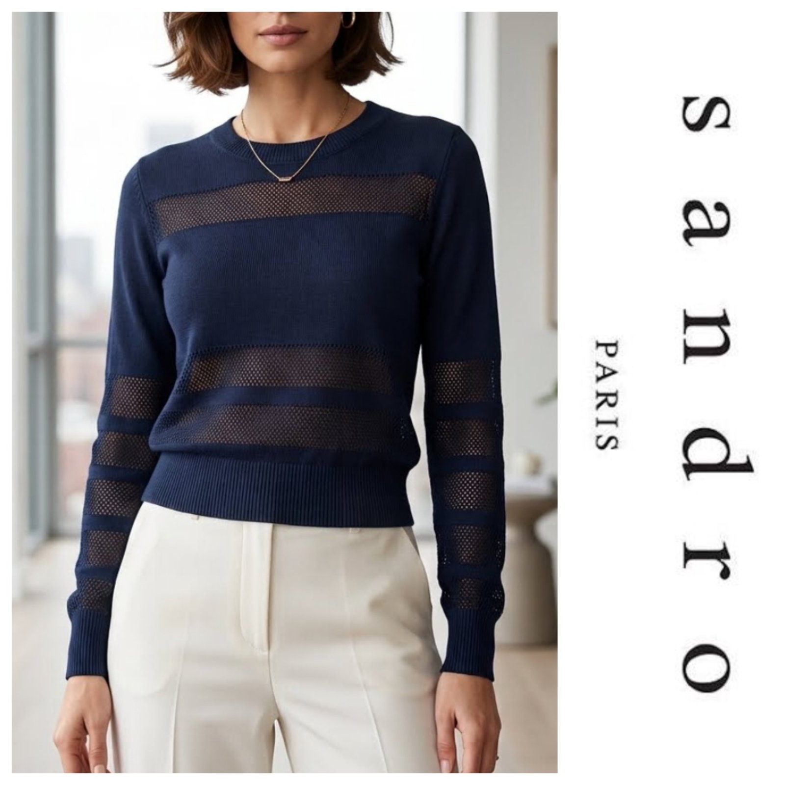 Un sublime pull en maille AUTHENTIQUE de la marque SANDRO "PROMO DU JOUR 