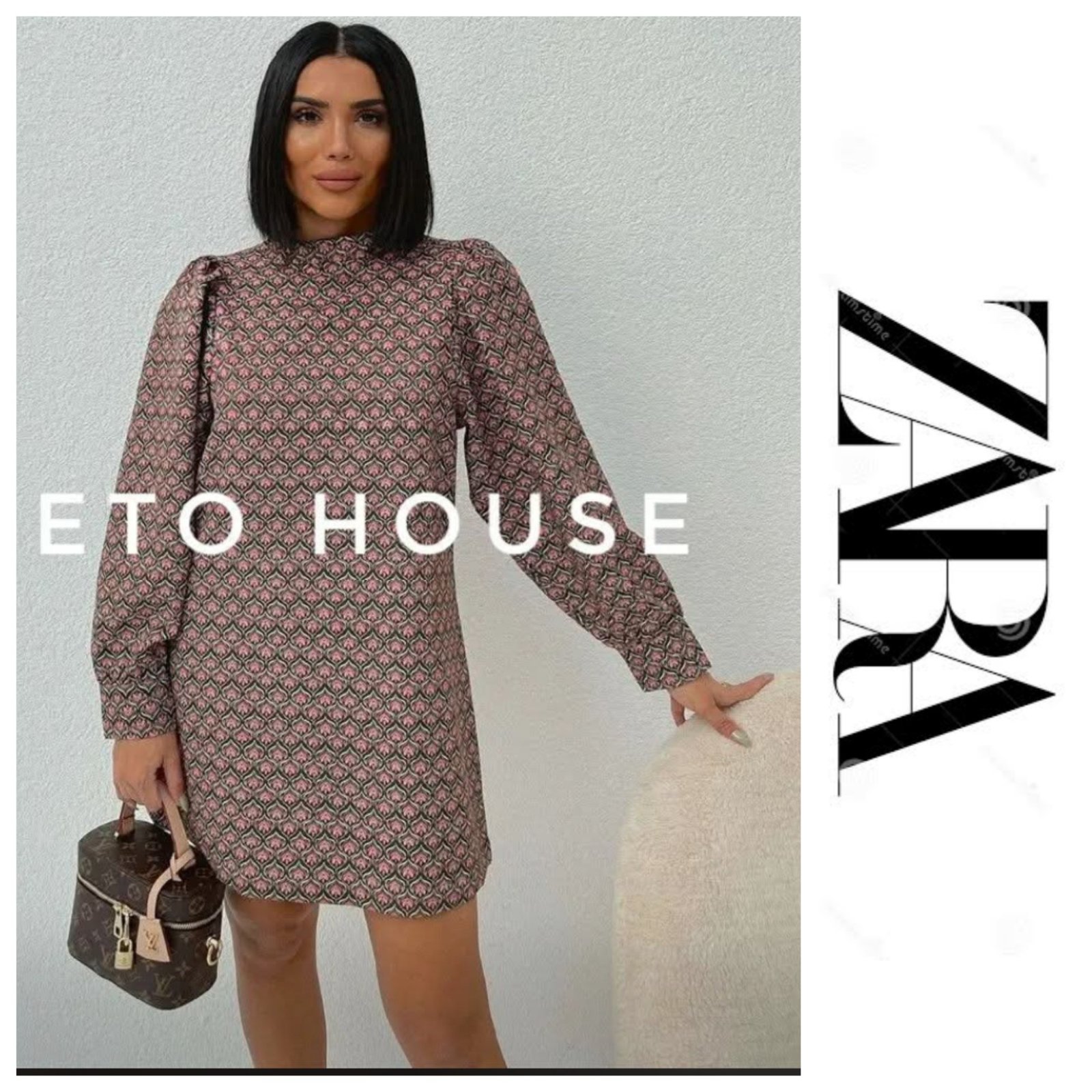 Une robe à manches bouffantes de la marque ZARA