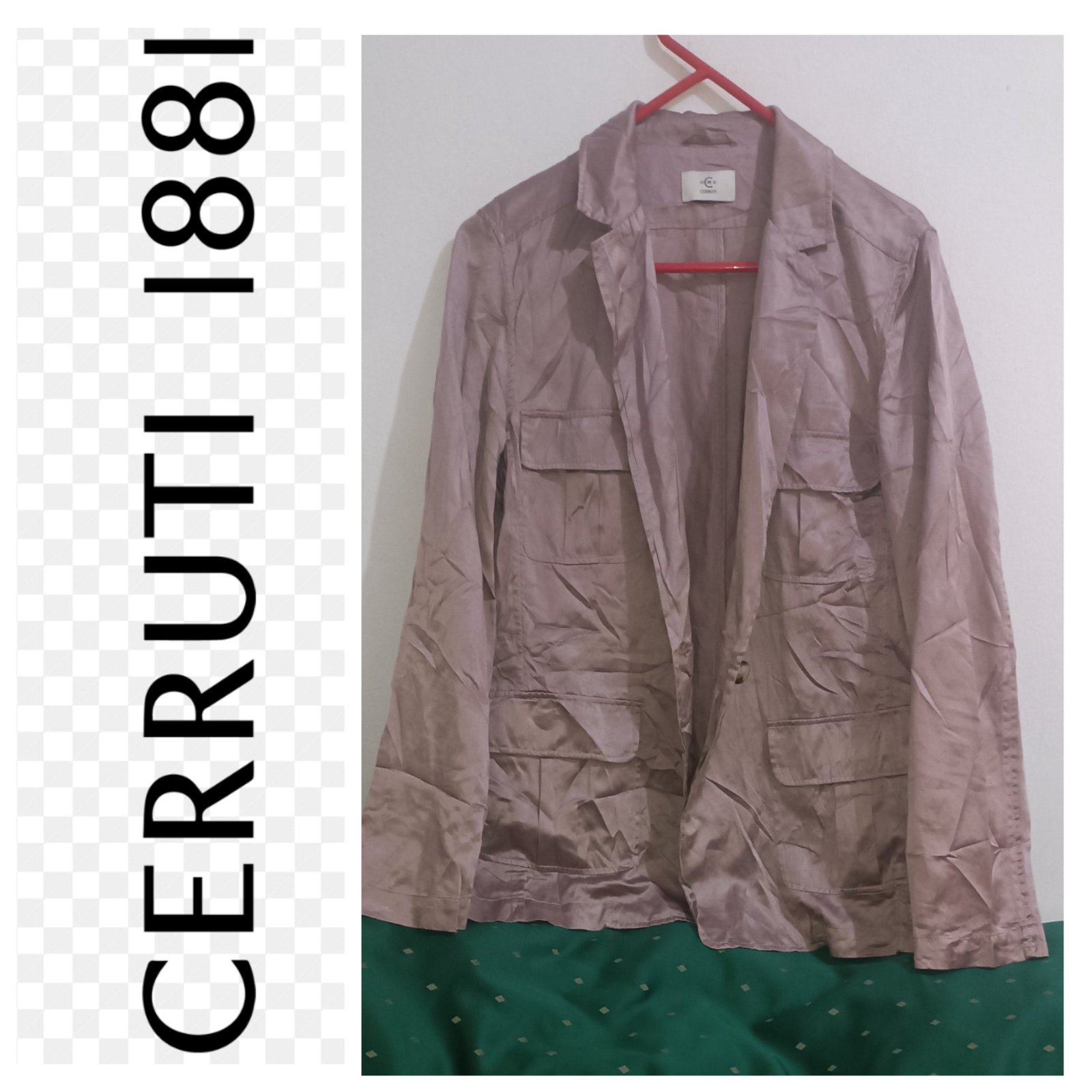 Une magnifique veste en satin de soie AUTHENTIQUE de la marque CERRUTI "PROMO "