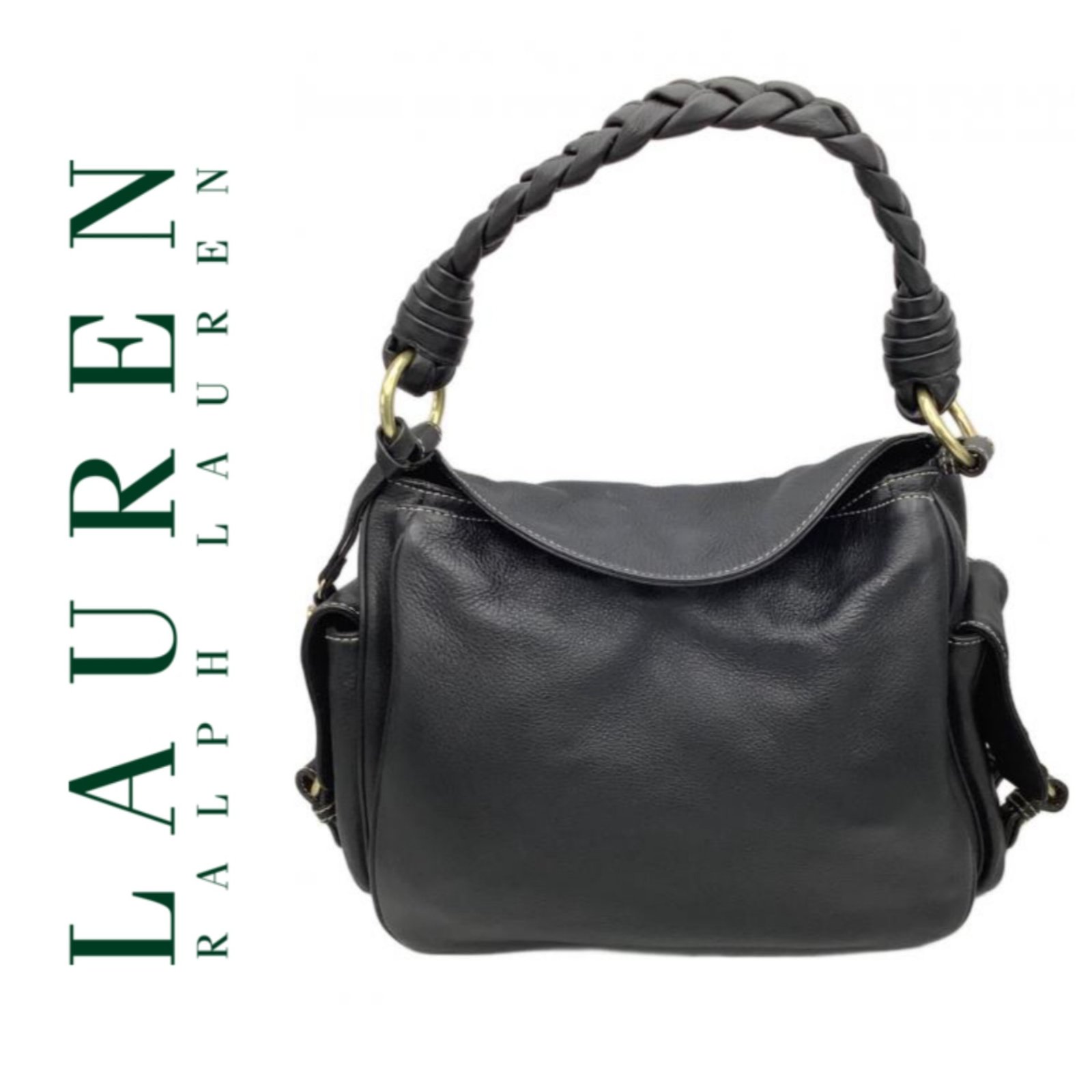 Un sac AUTHENTIQUE de la marque RALPH LAUREN  , EN VÉRITABLE CUIR 