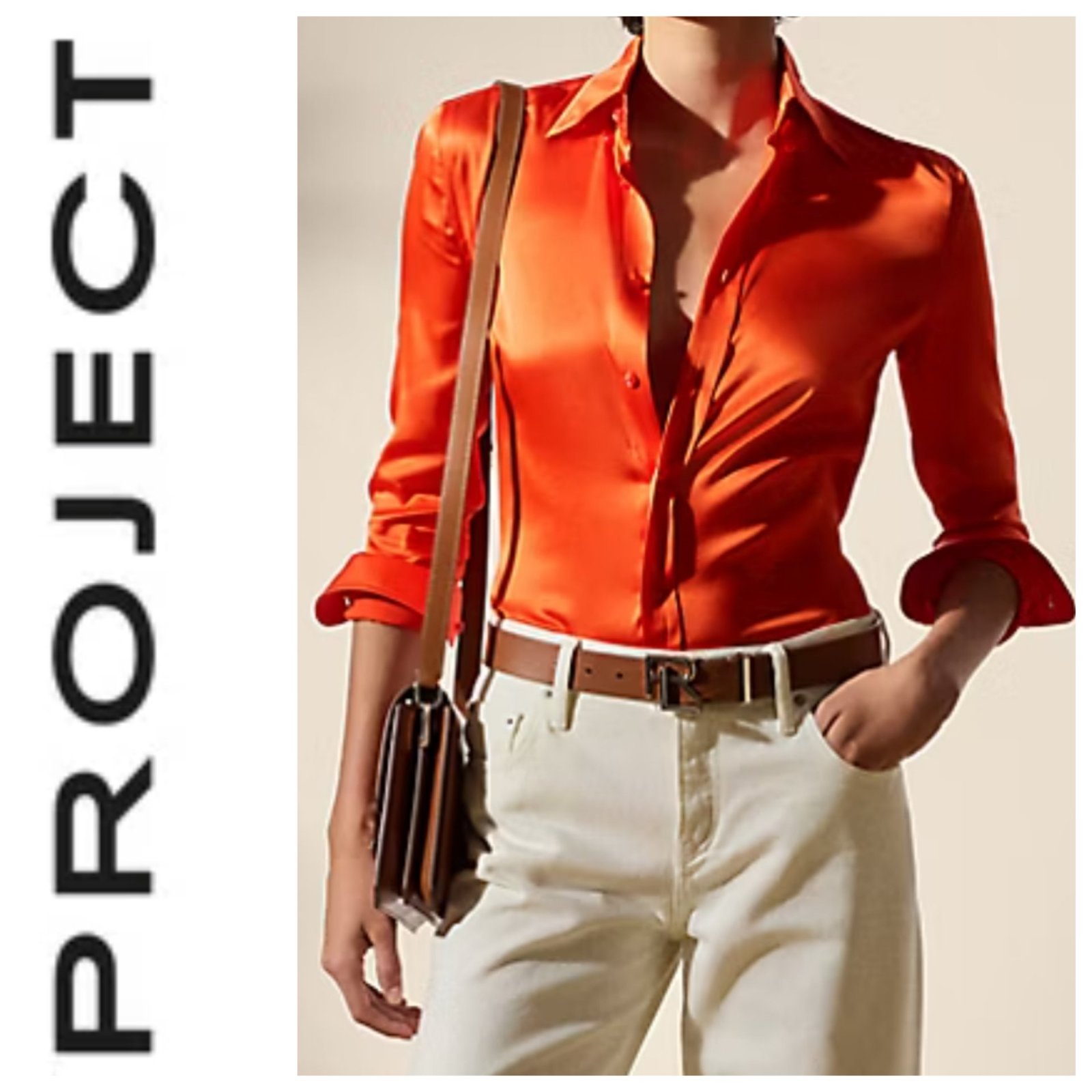 Une chemise en satin de la marque PROJECT 