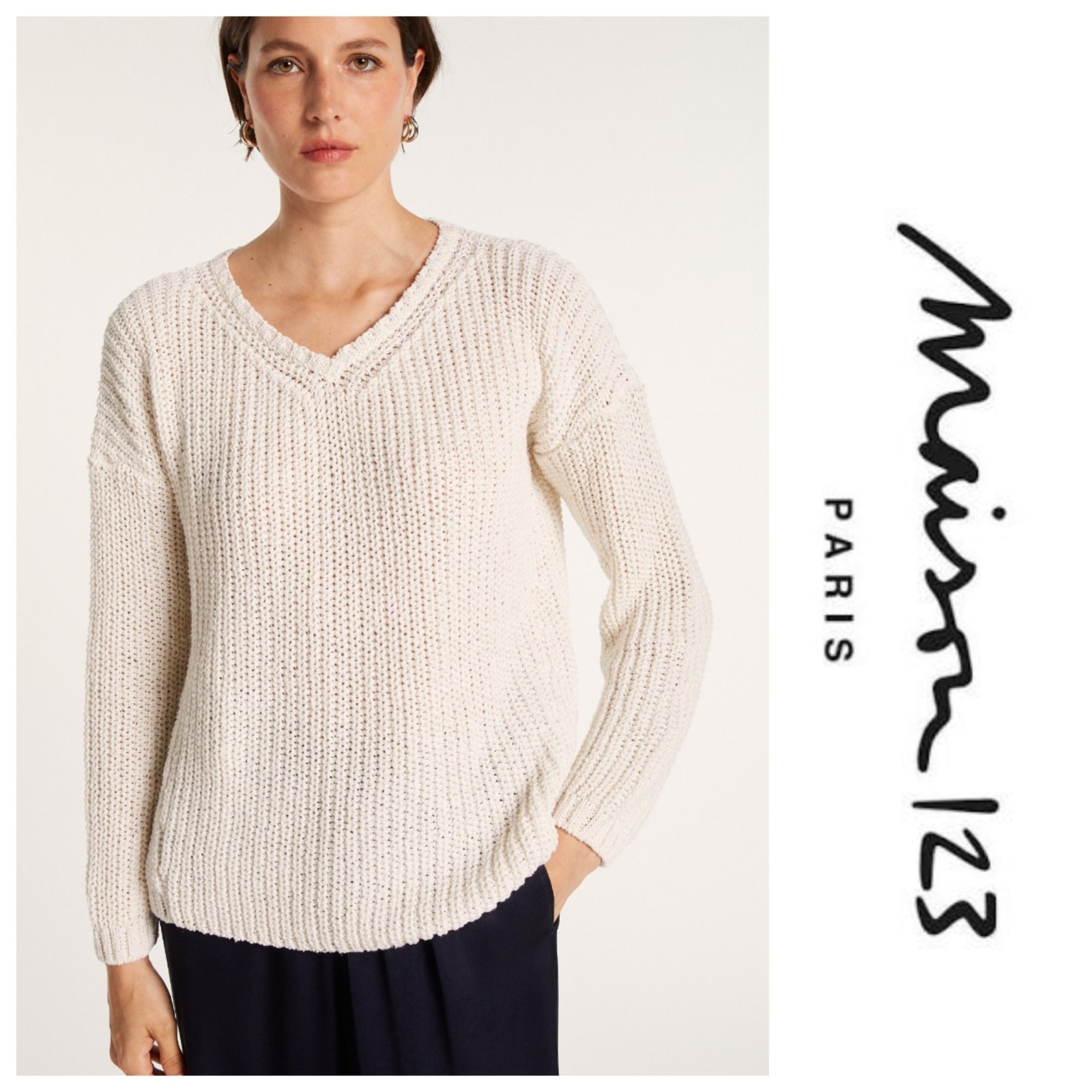 Un pull tricoté de la marque MAISON 123