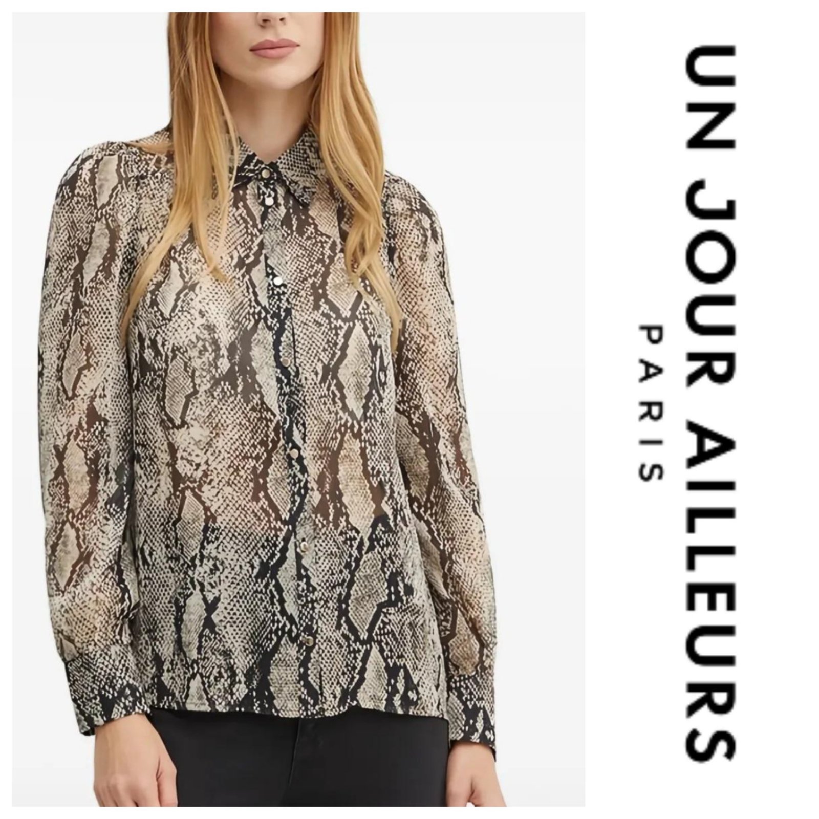 Une chemise à imprimée python de la marque UN JOUR AILLEURS 