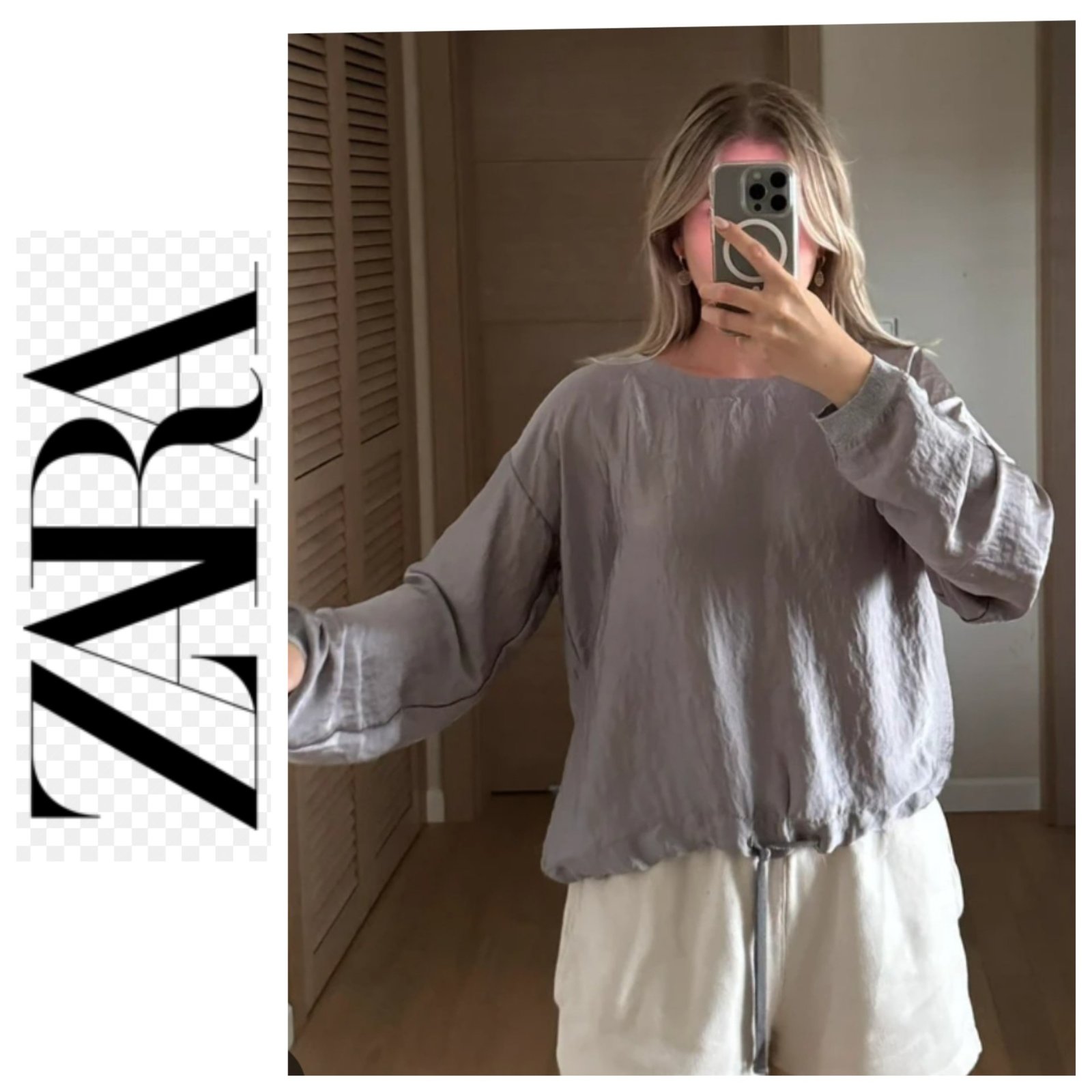 Une chemise satinée de la marque ZARA 