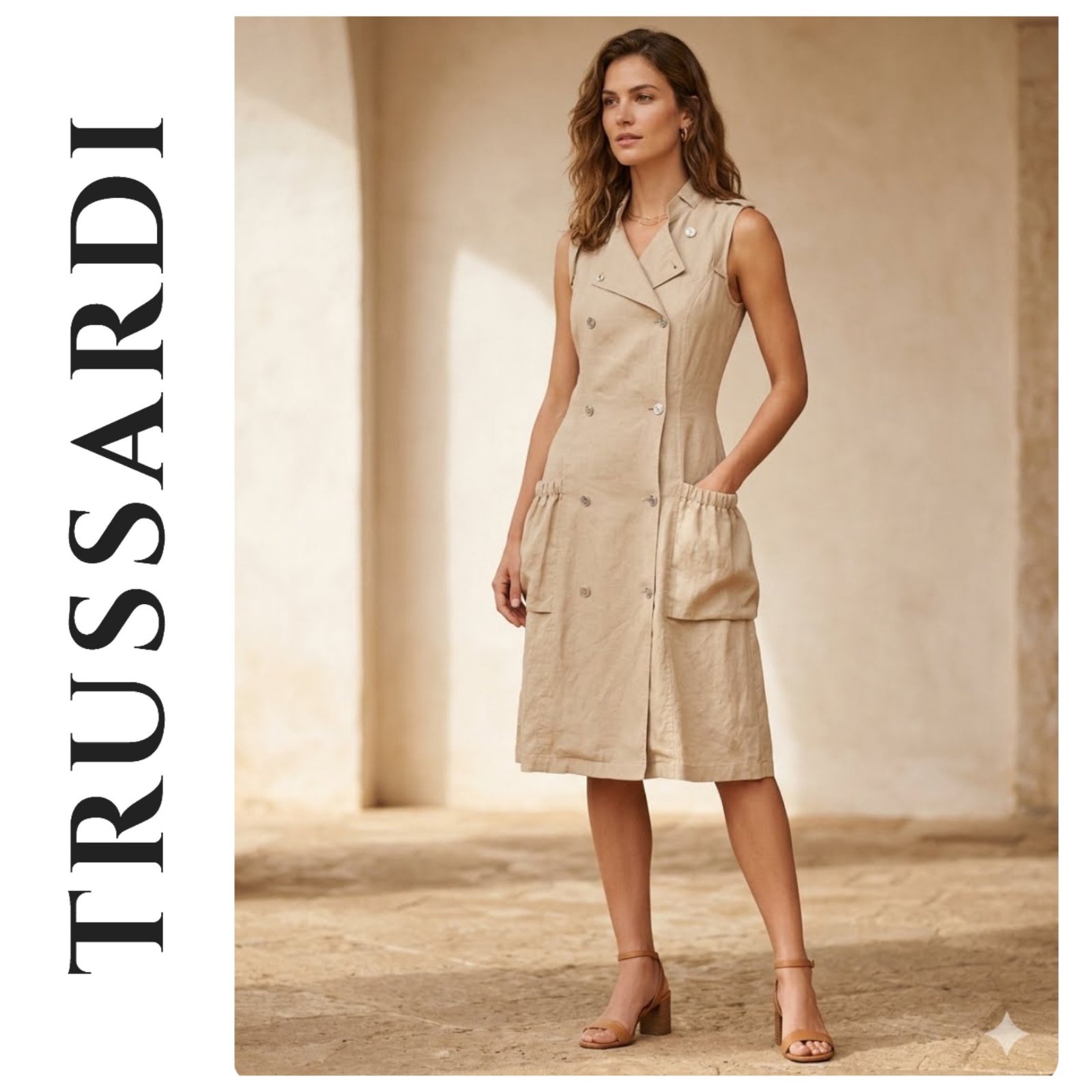 Une robe trench stylée très tendance AUTHENTIQUE de la marque TRUSSARDI "PROMO DU JOUR"
