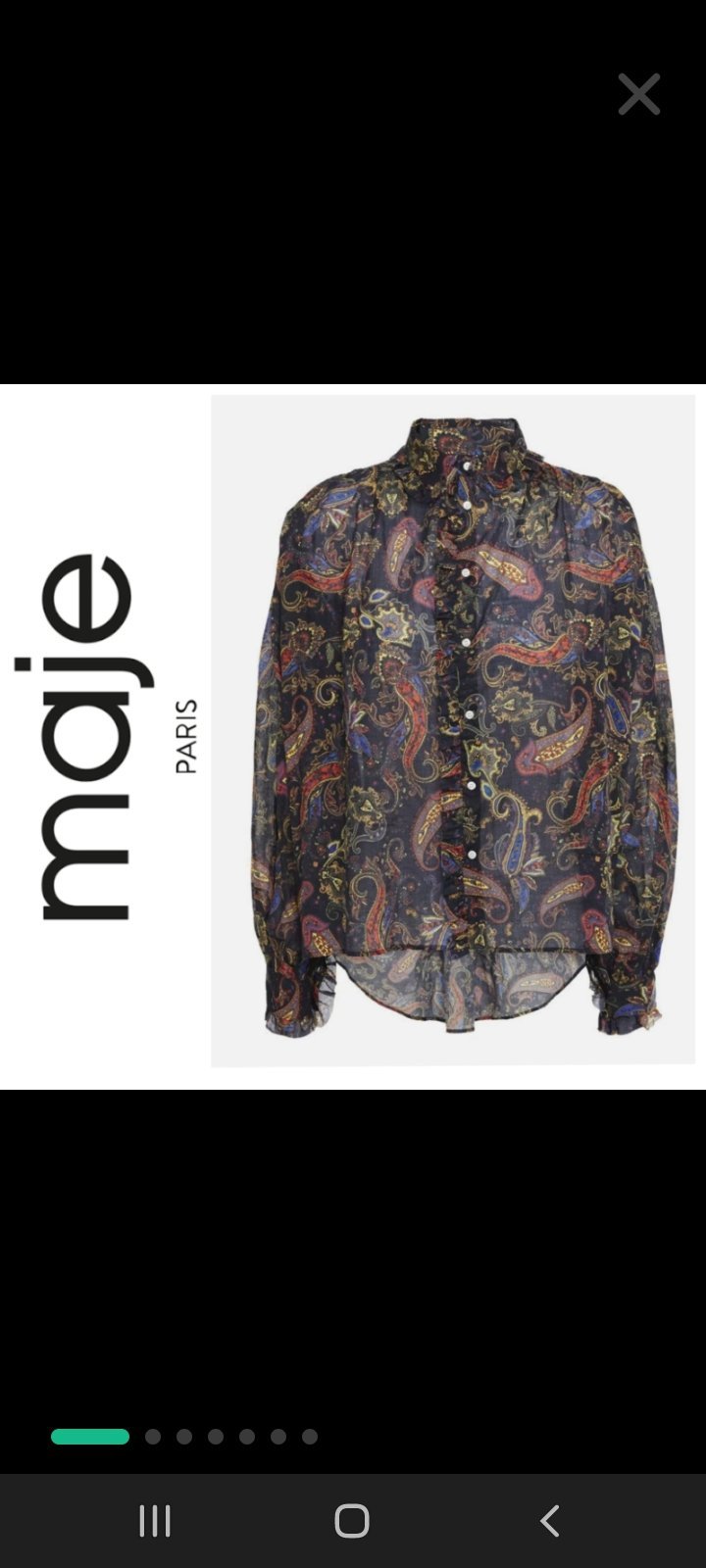Une chemise très tendance AUTHENTIQUE de la marque MAJE