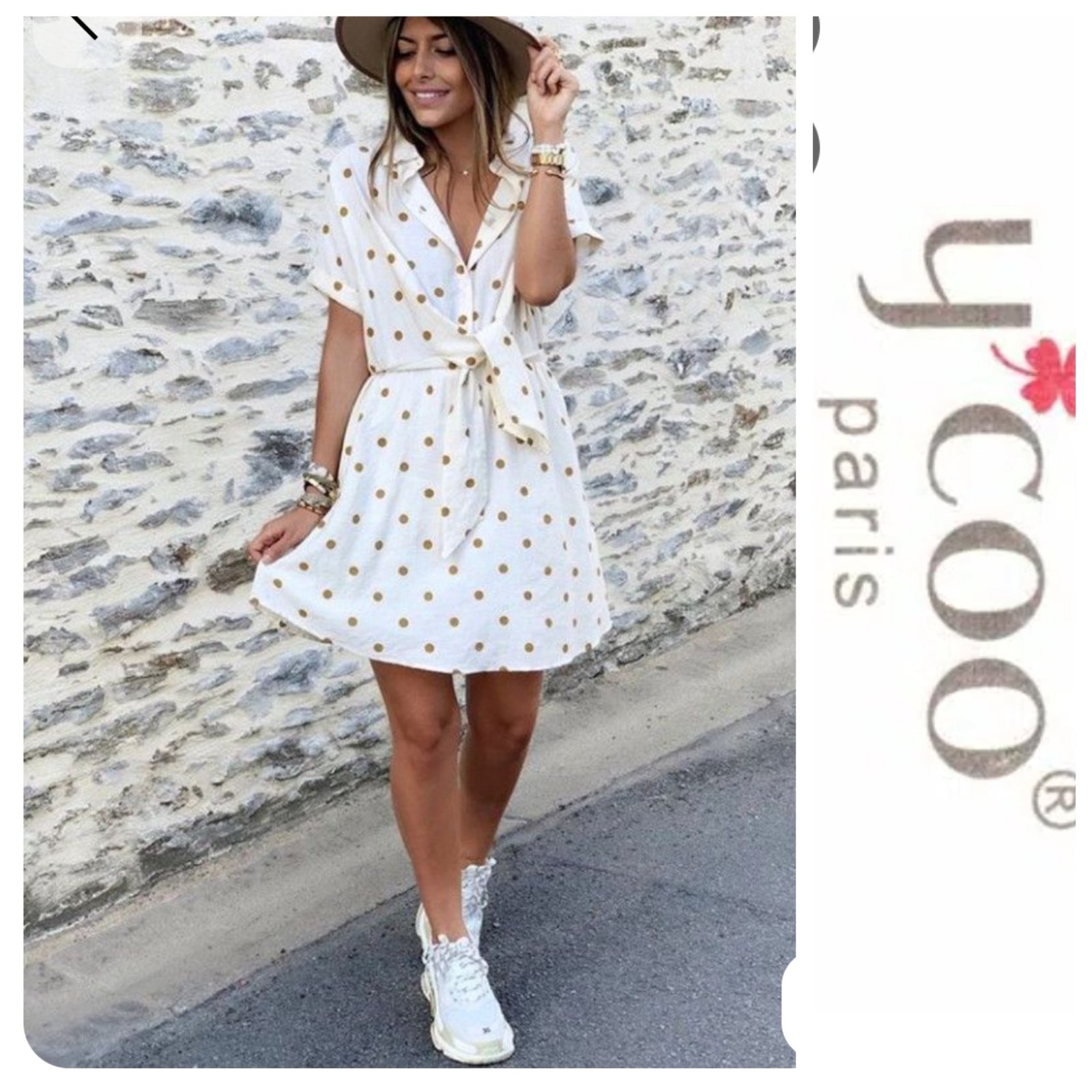 Une robe à pois de la marque Y 'COO