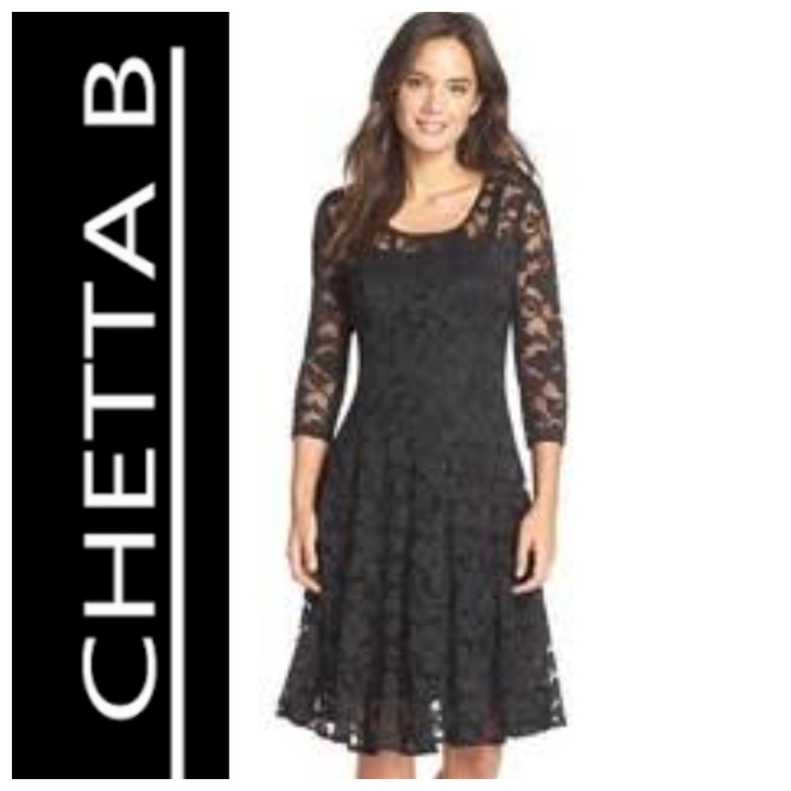 Une robe en dentelle de la marque CHETTA B