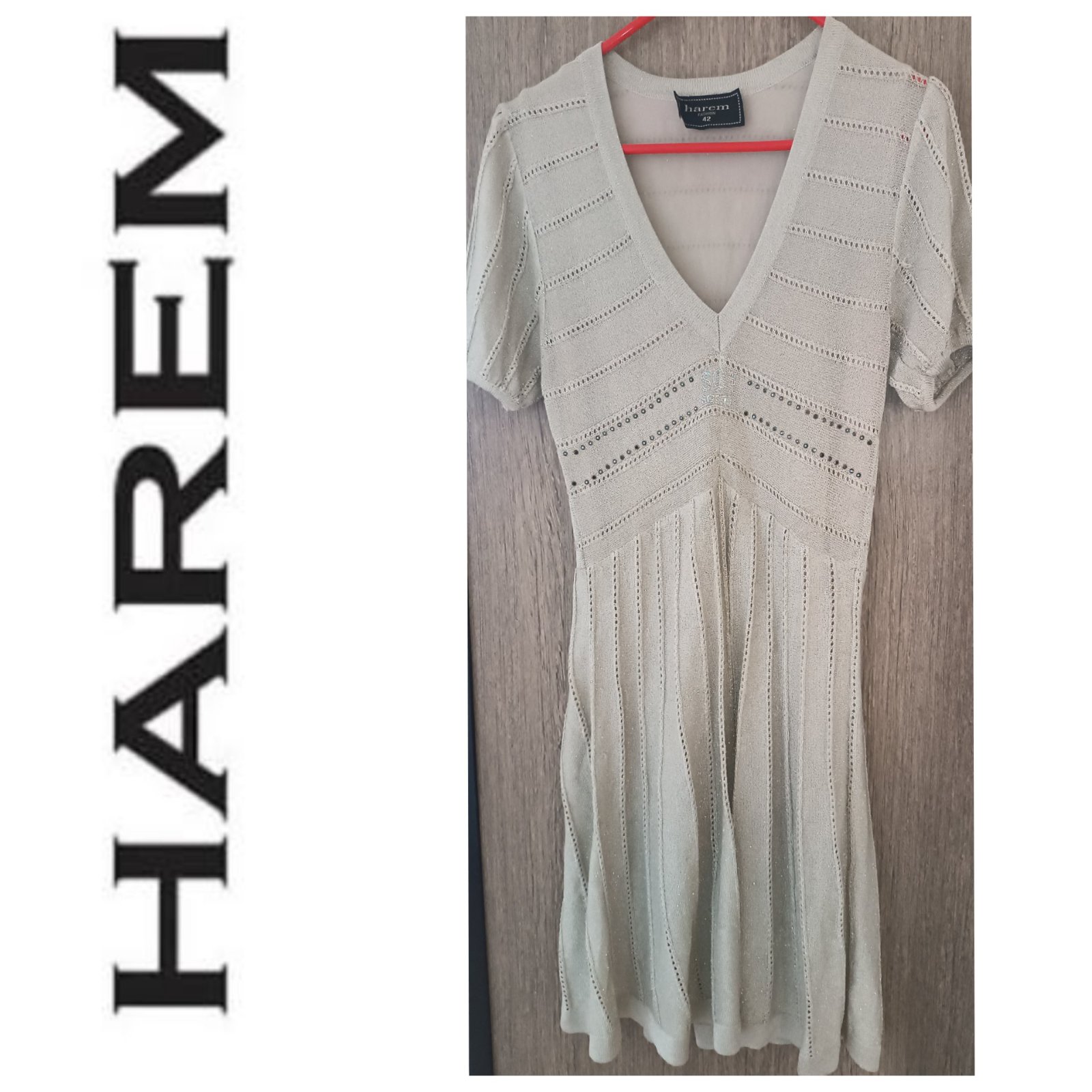 Une robe en maille métallique de la marque HAREM