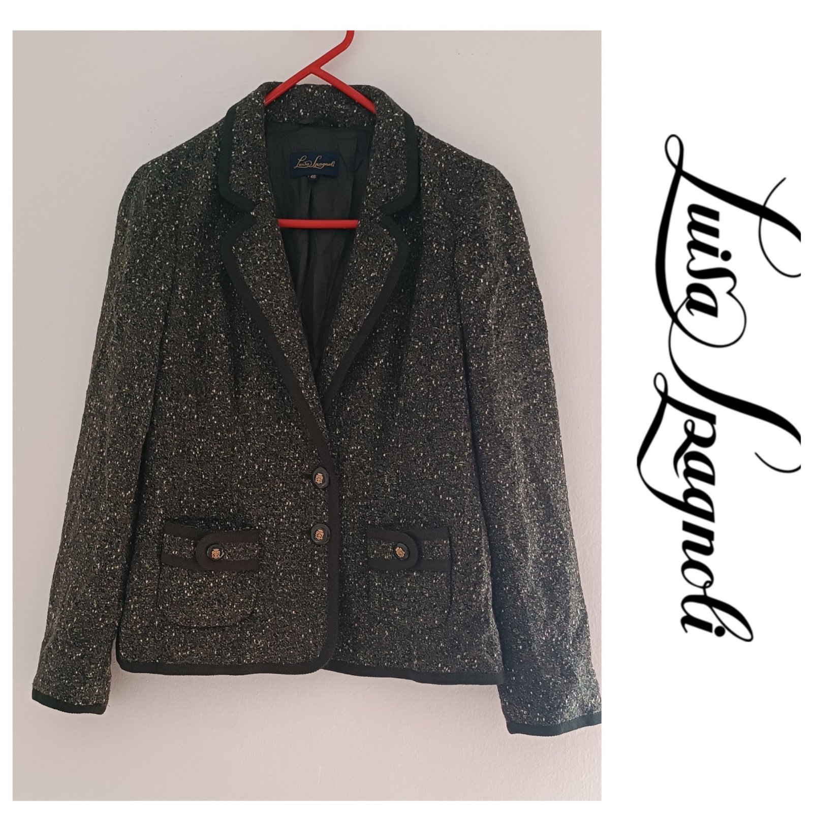 Une veste en laine vierge AUTHENTIQUE de la marque LUISA SPAGNOLI 