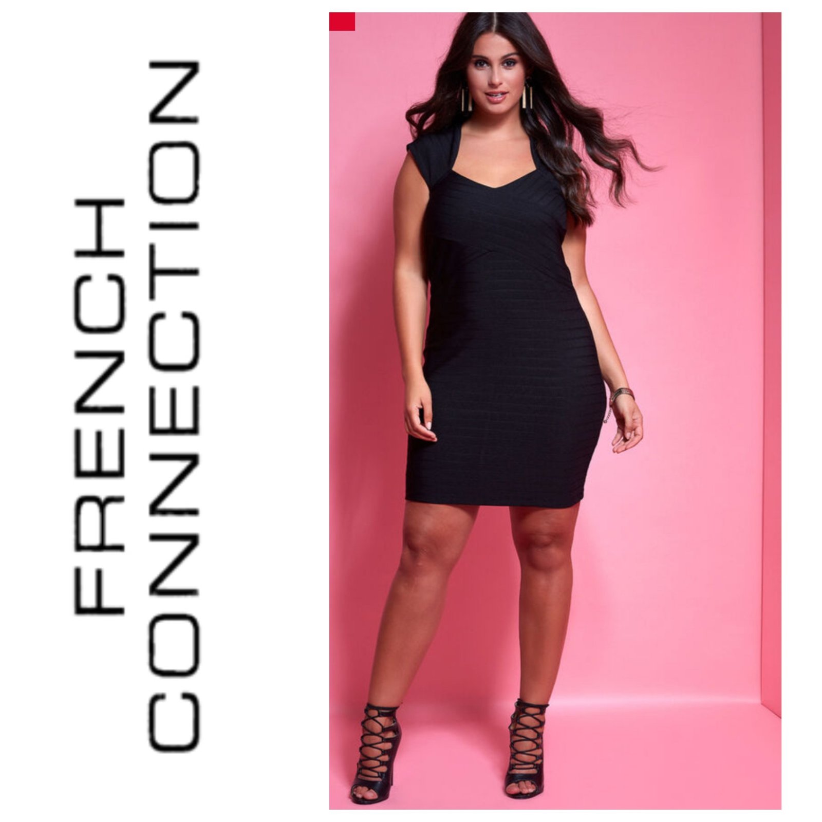 Une robe en maille de la marque FRZNCH CONNECTION 