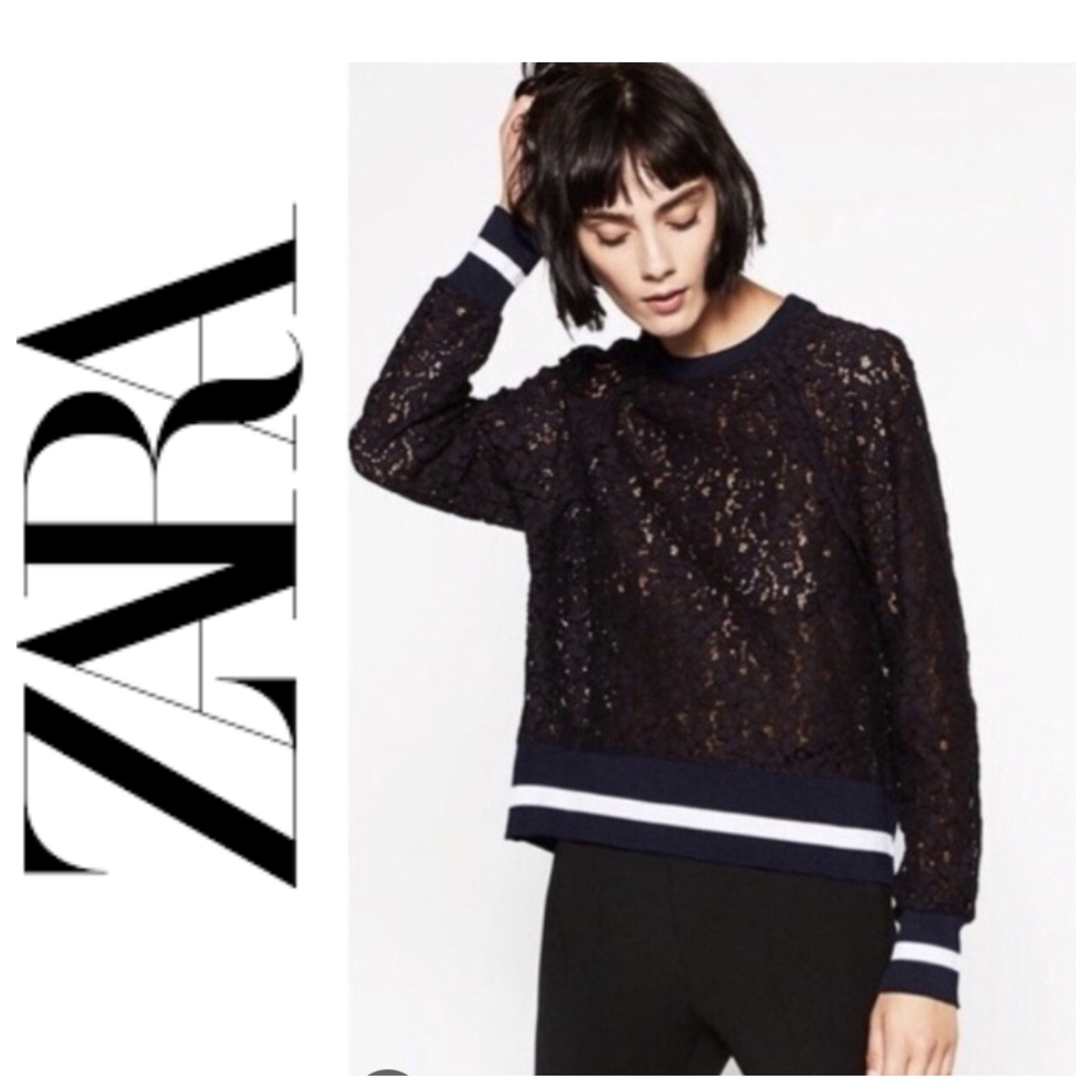 Un sweater en dentelle de la marque ZARA