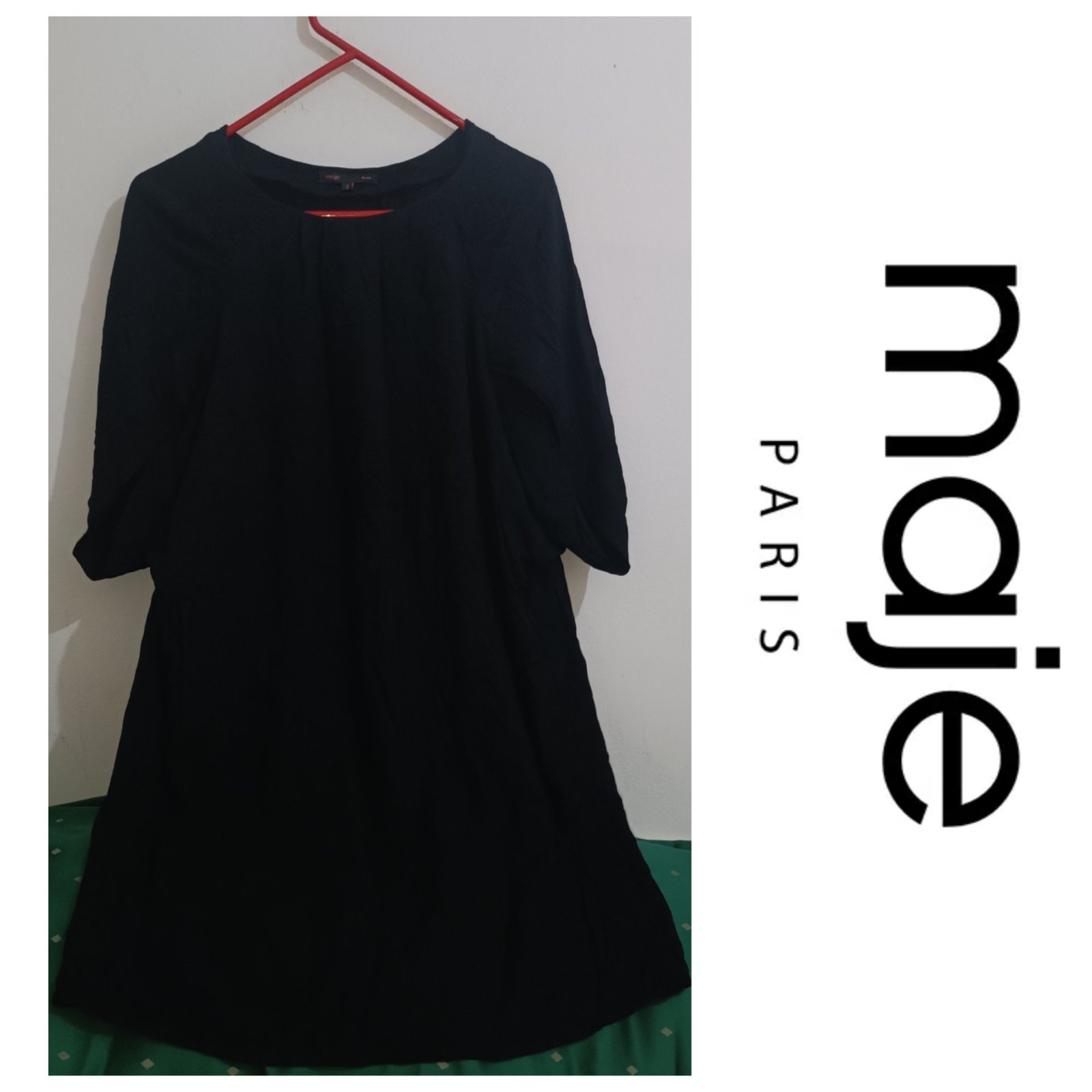 Une robe hyper classe AUTHENTIQUE à manches fendues de la marque MAJE " promo du jour 