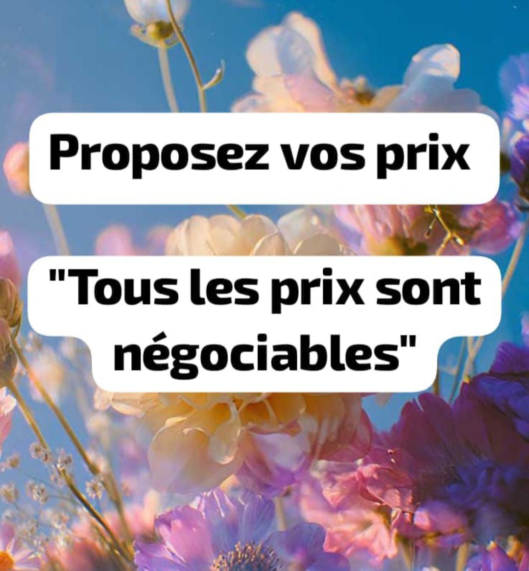 Proposez vos prix 