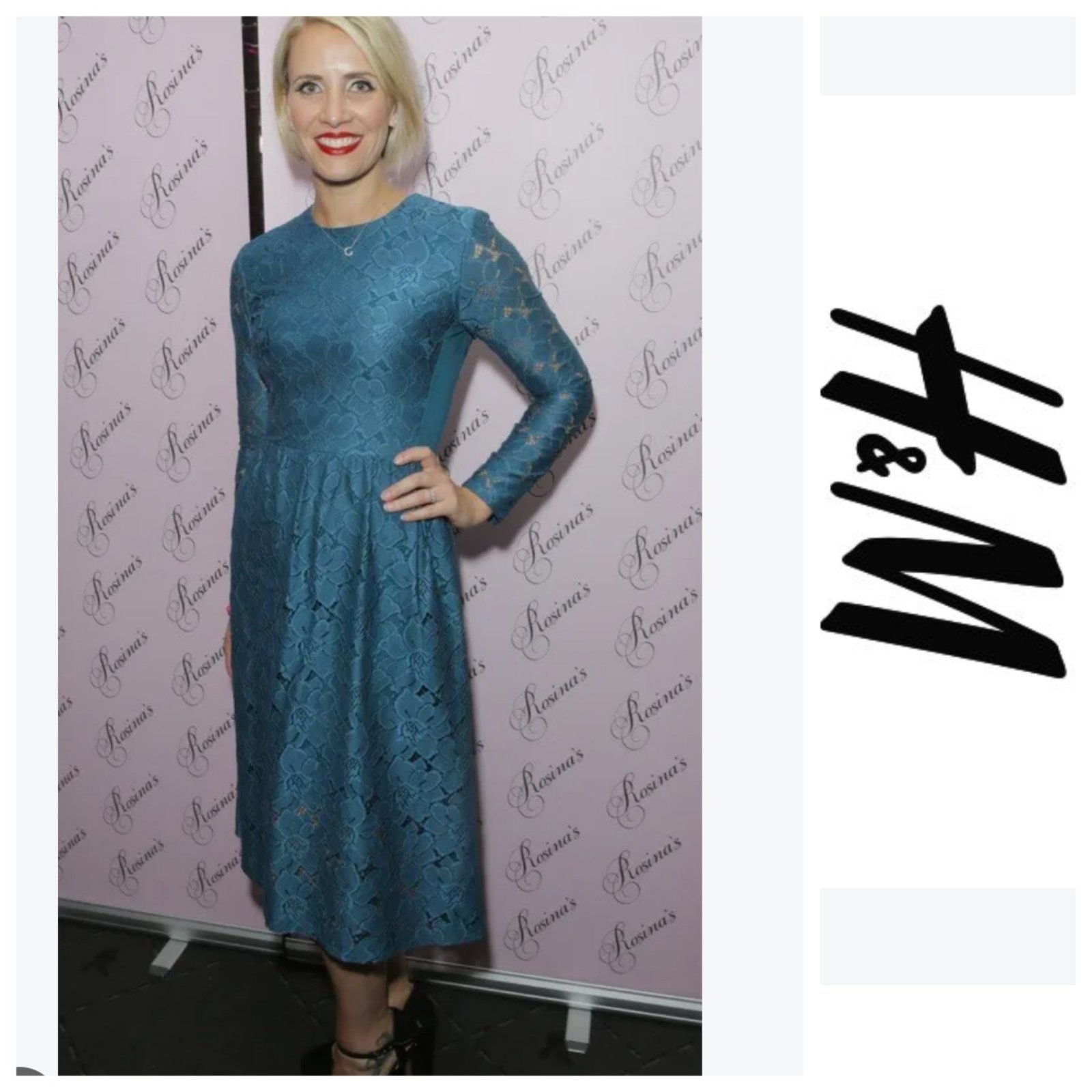 Une robe midi en dentelle de la marque H&M