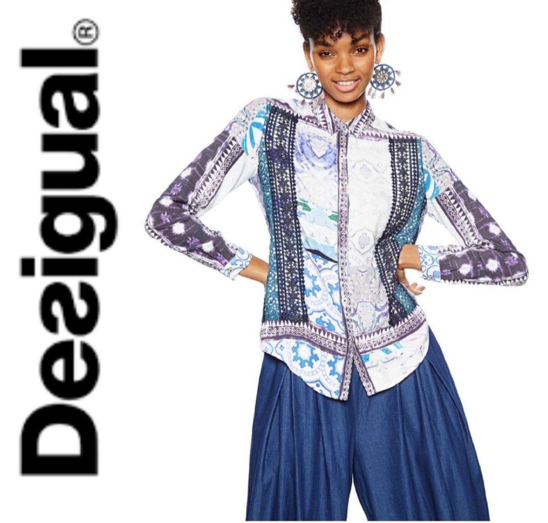 Une jolie chemise avec des détails en broderie anglaise de la marque DESIGUAL 