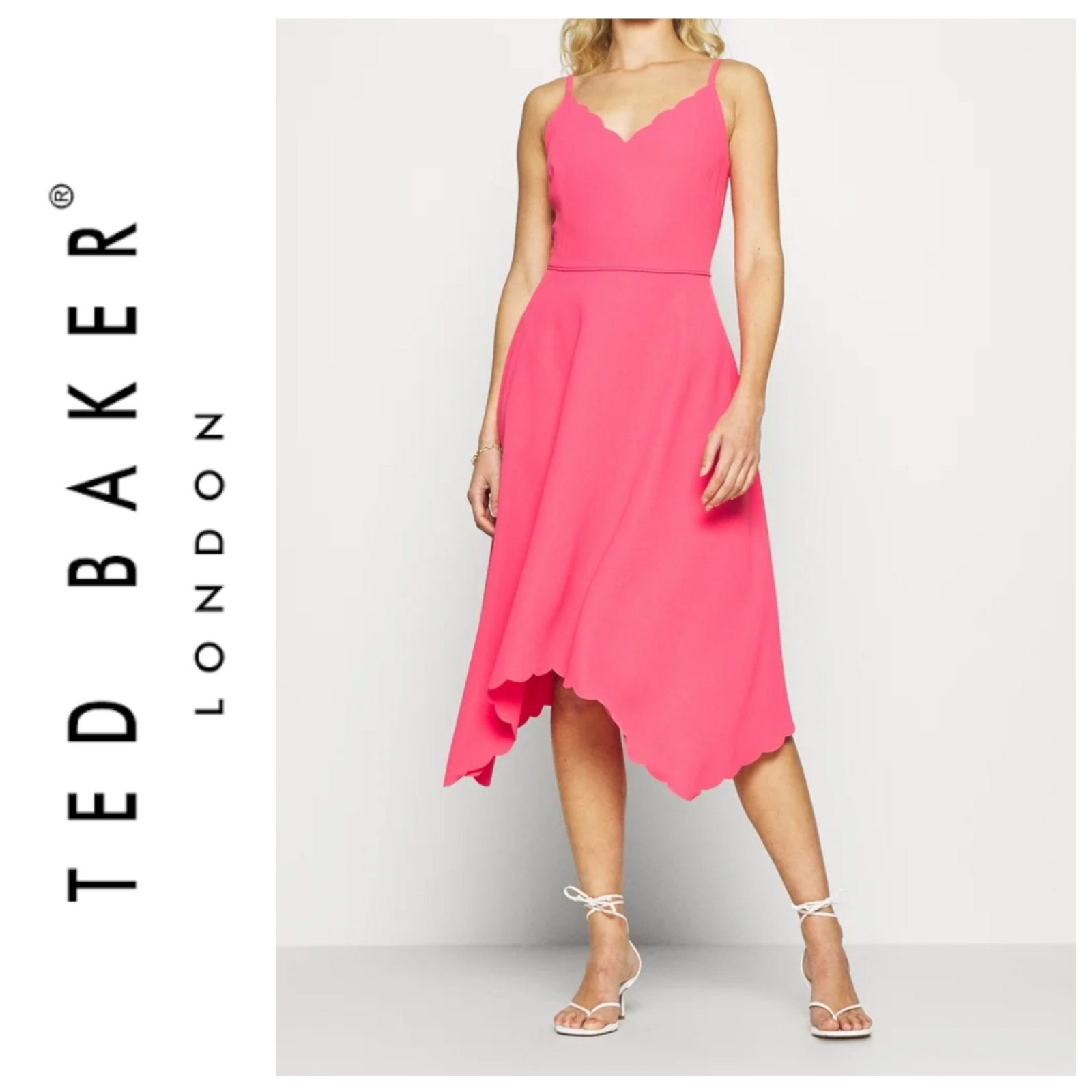 Une robe asymétrique à bretelles AUTHENTIQUE de la marque TED BAKER 
