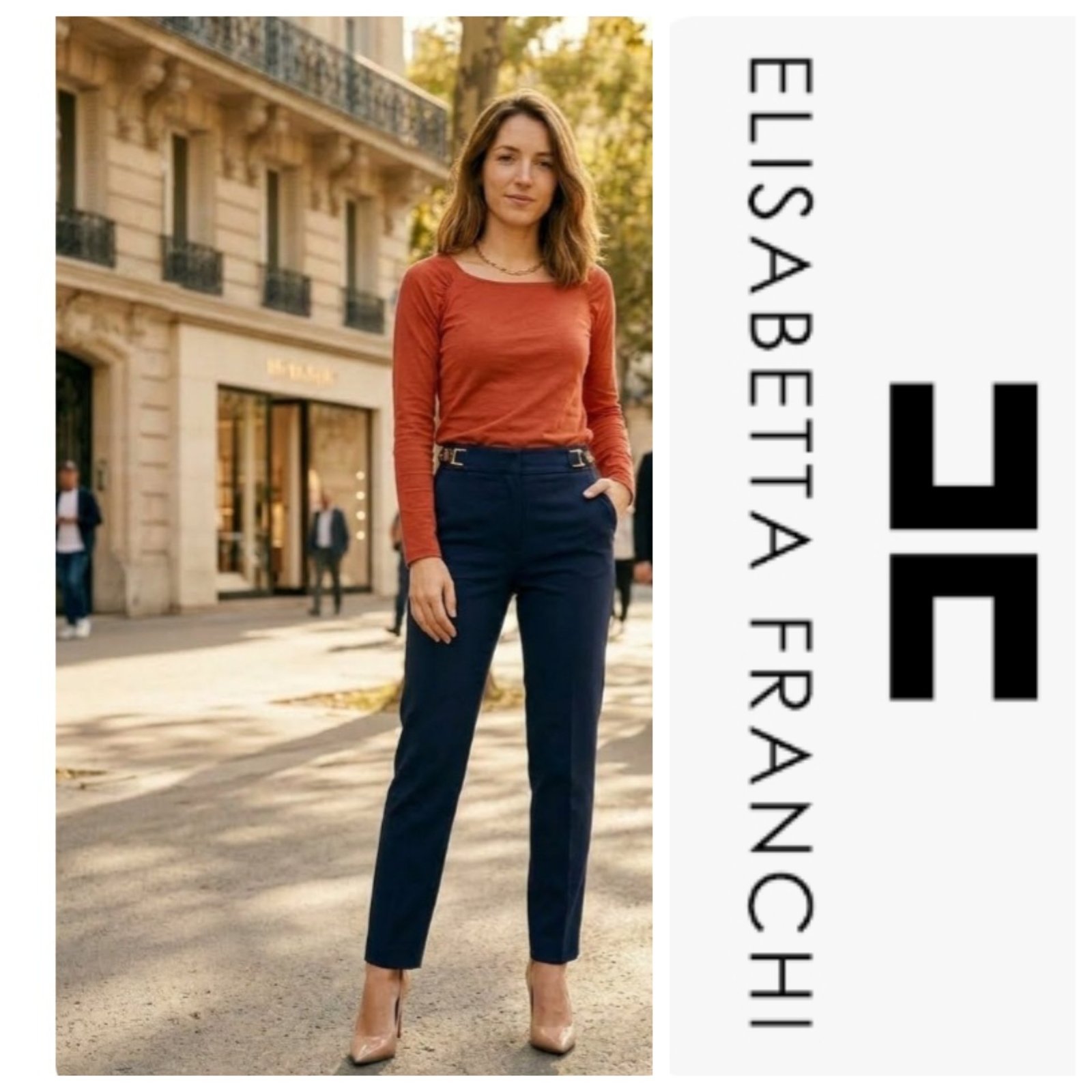 Un sublime haut en soie AUTHENTIQUE de la marque ELISABETTA FRANCHI