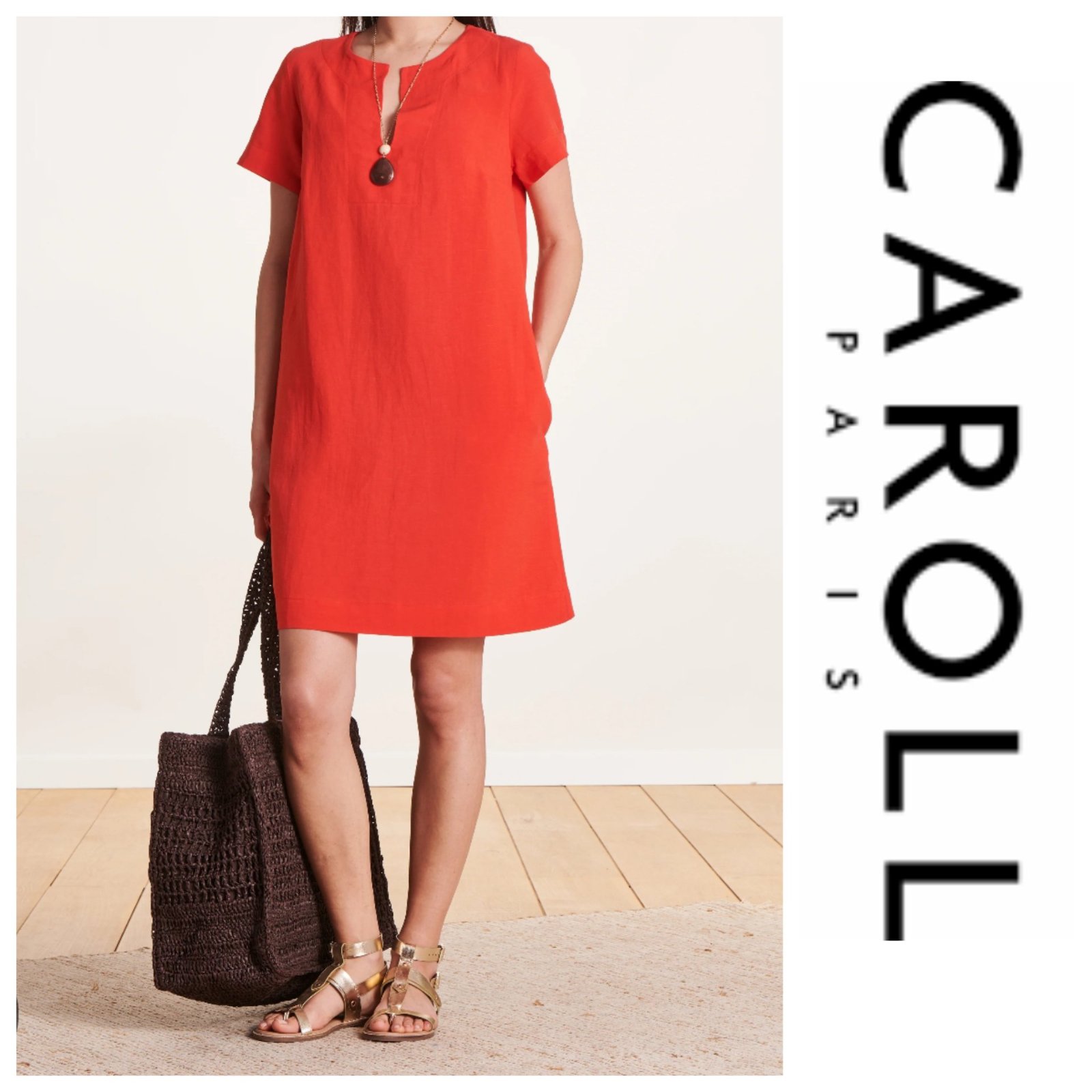 Une robe en lin ( kamraya ) et viscose de la marque CAROLL