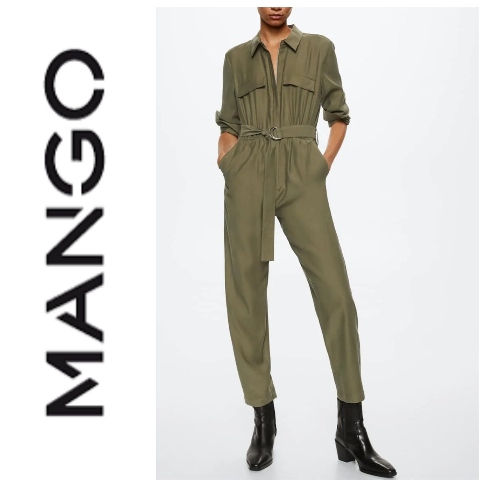 Combinaison à ceinture très chic très tendance de la marque MANGO