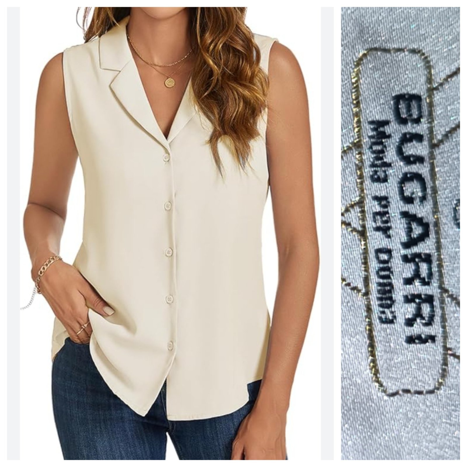 Une chemise sans manches décontractée AUTHENTIQUE de la marque BUGARRI 