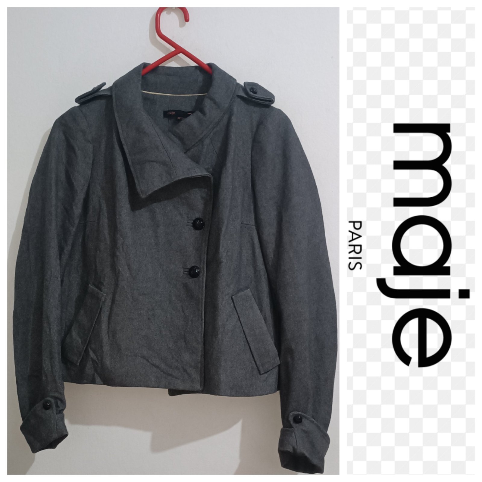 Une veste manteau AUTHENTIQUE de la marque MAJE "PROMO DU JOUR " 