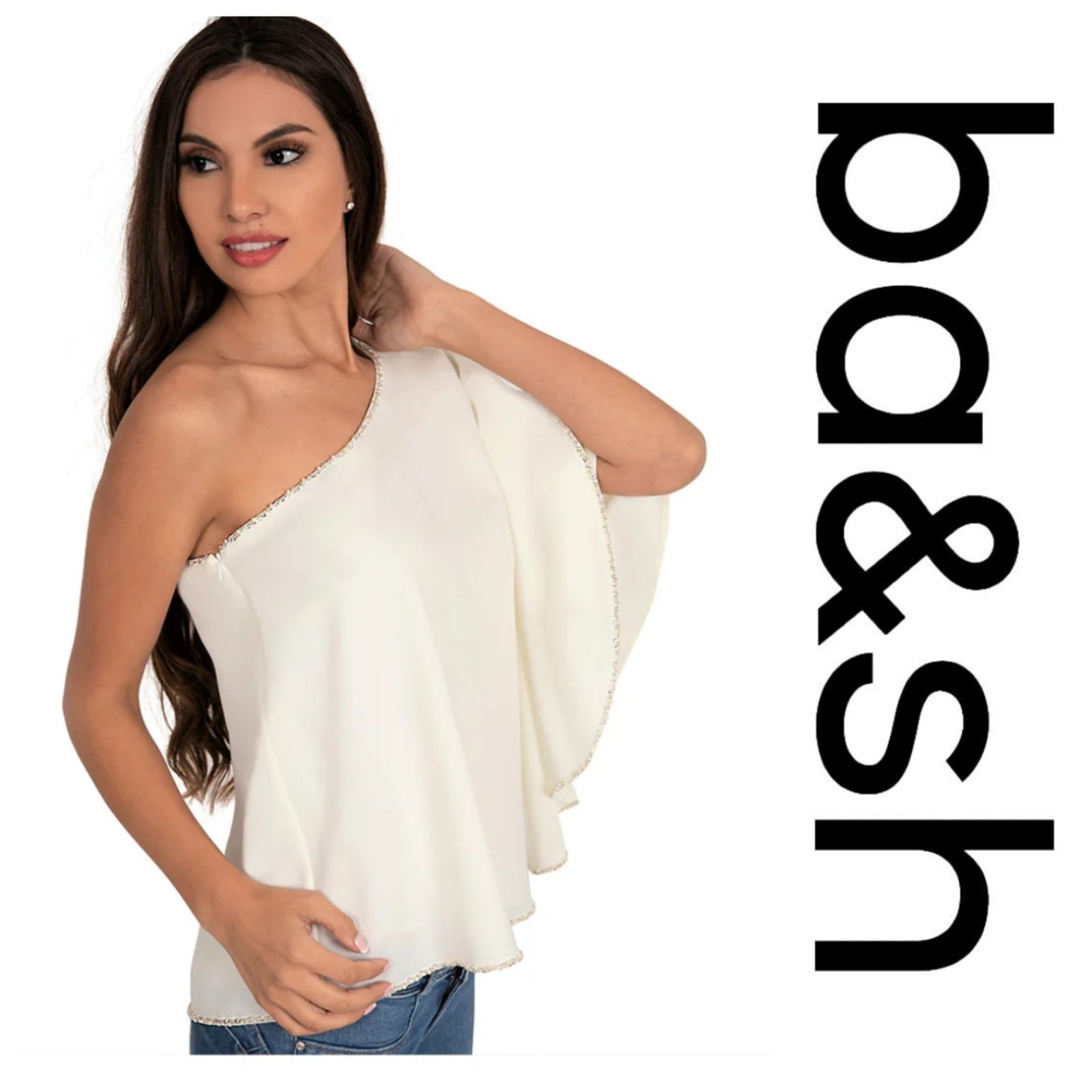 Une magnifique blouse à manches asymétrique AUTHENTIQUE de la marque BA&SH