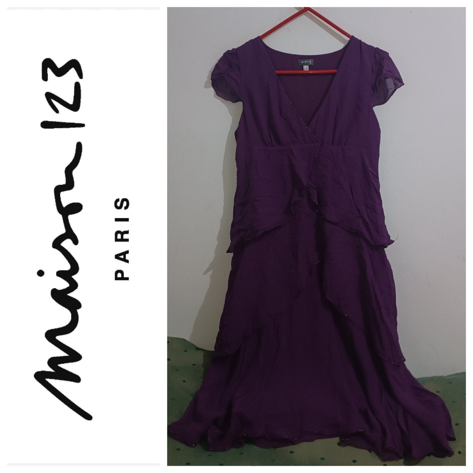 Une robe 💯 en soie de la marque MAISON 123 "PROMO 