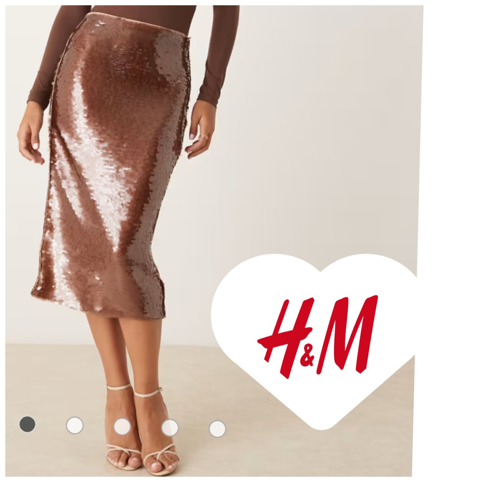 Une magnifique jupe stylée en sequins de la marque H&M