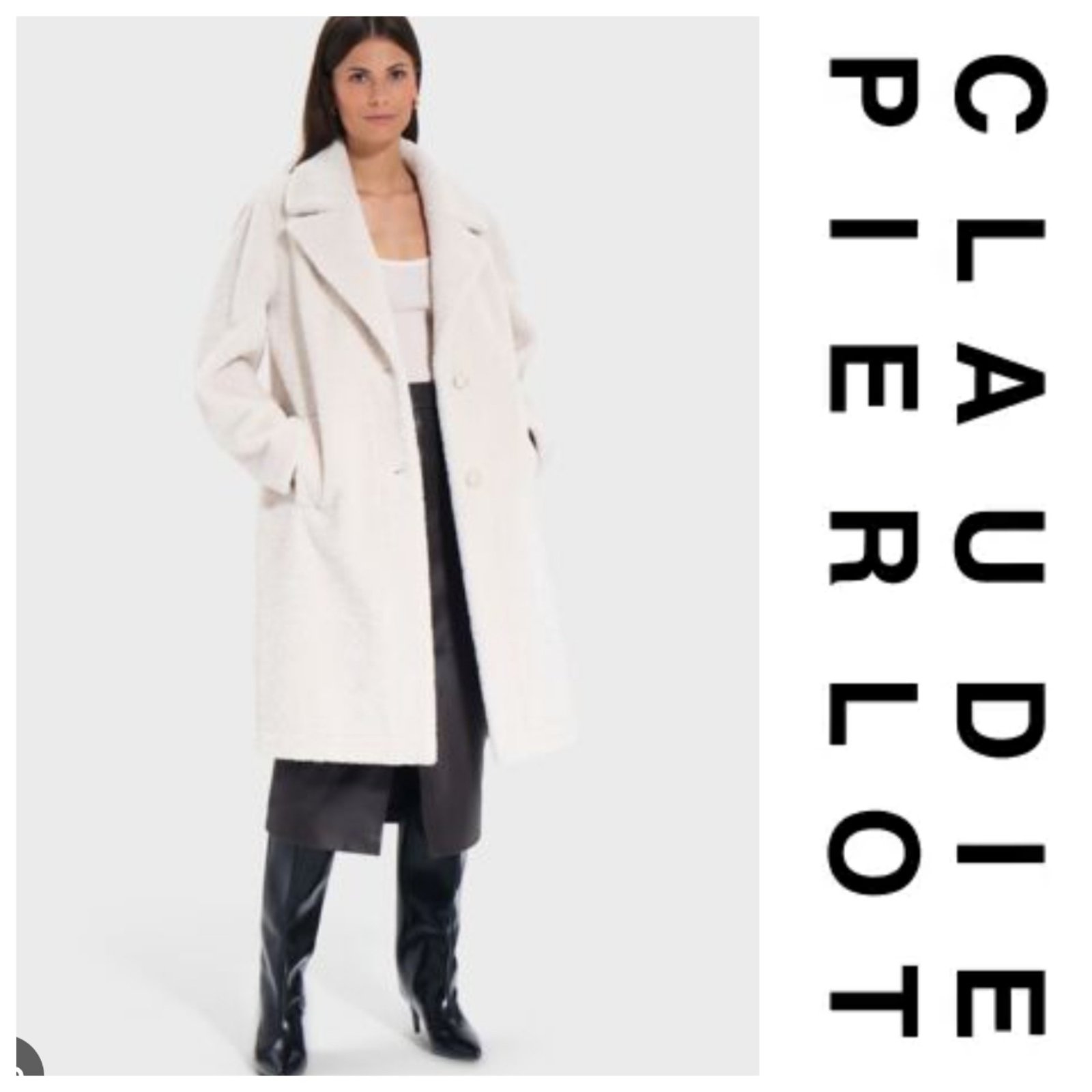 Un manteau en laine vierge AUTHENTIQUE  de la marque CLAUDIE PIERROT "PROMO DE WEEK-END 