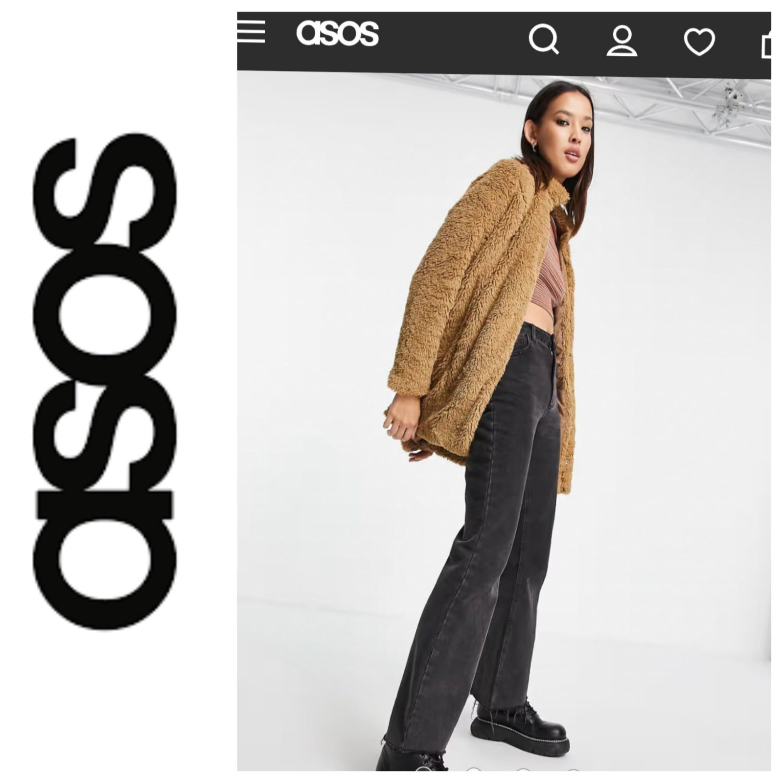 Un manteau over size en fourrure de la marque ASOS