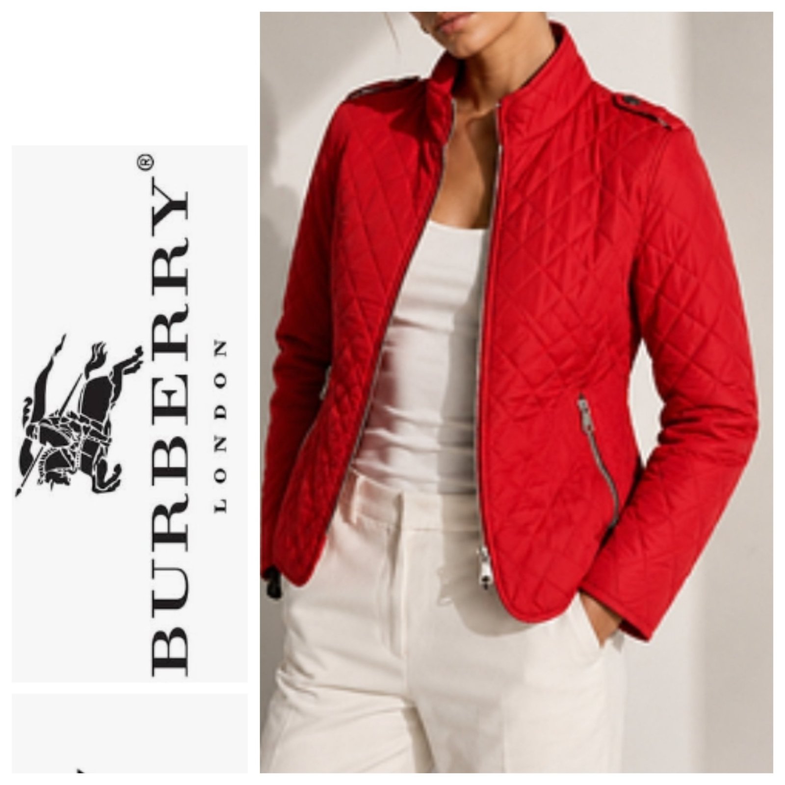 Une veste manteau matelassée élégante AUTHENTIQUE de la marque BURBERRY 