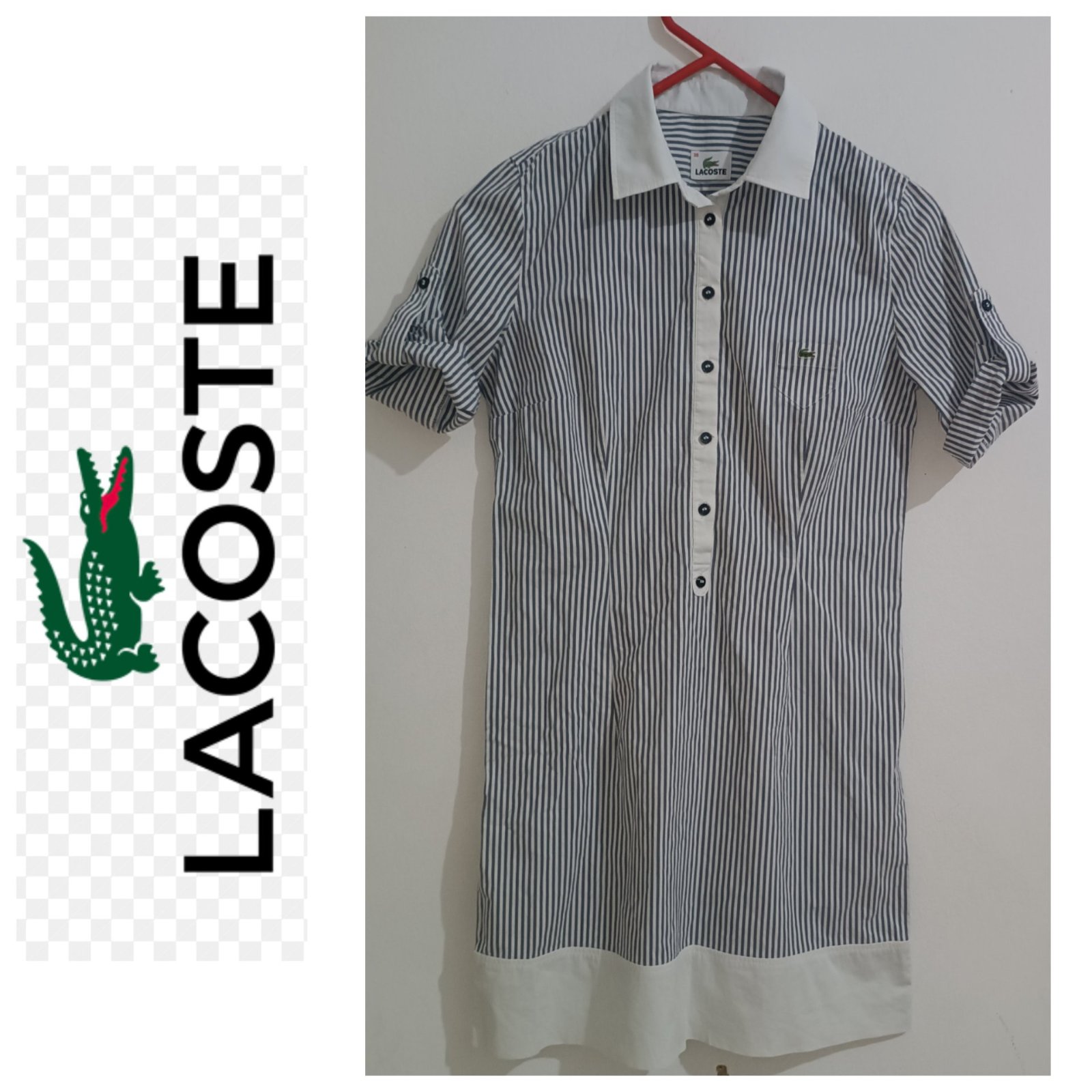 Une robe à rayures en cotton AUTHENTIQUE de la marque LACOSTE "PROMO 