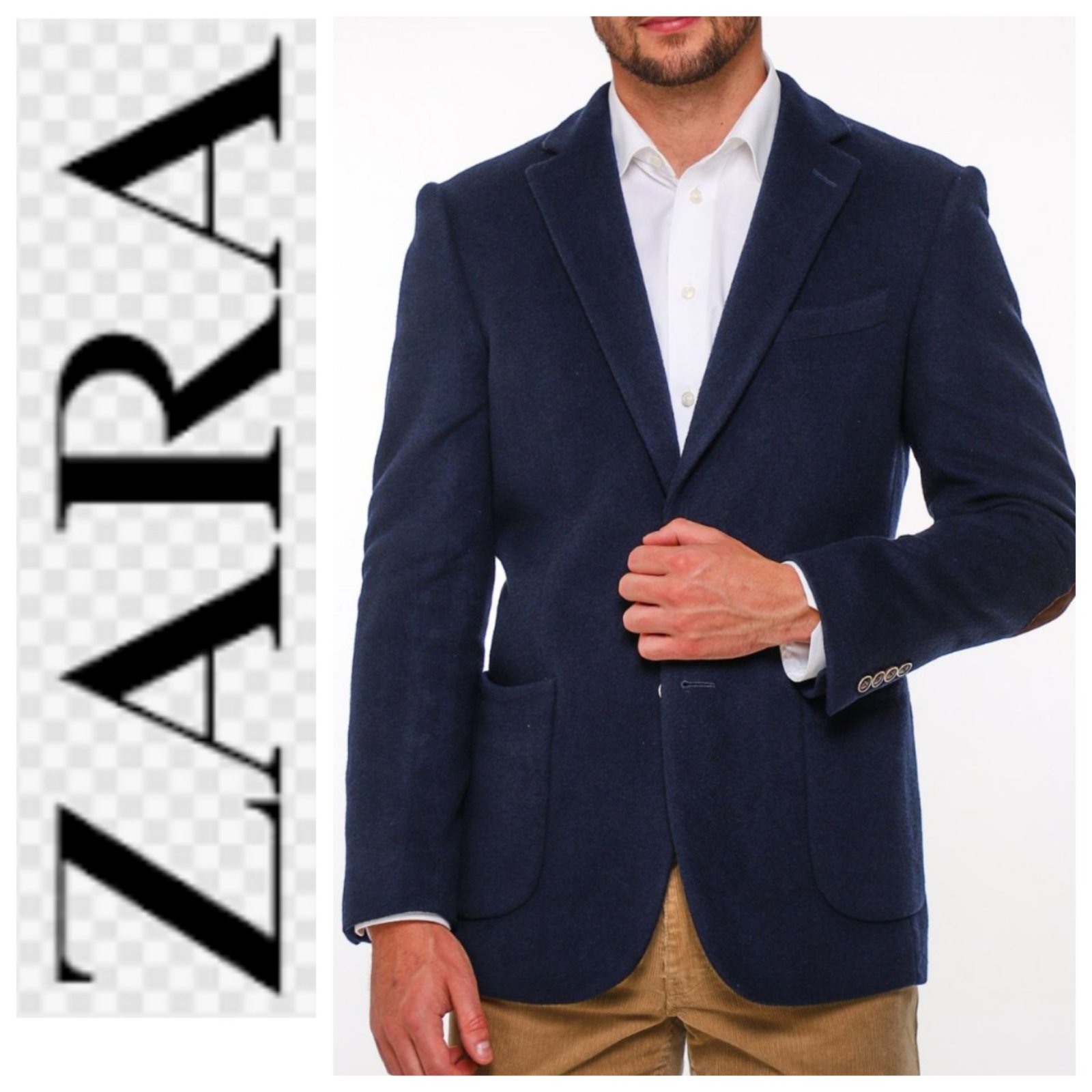 Une veste à coudières de la marque ZARA
