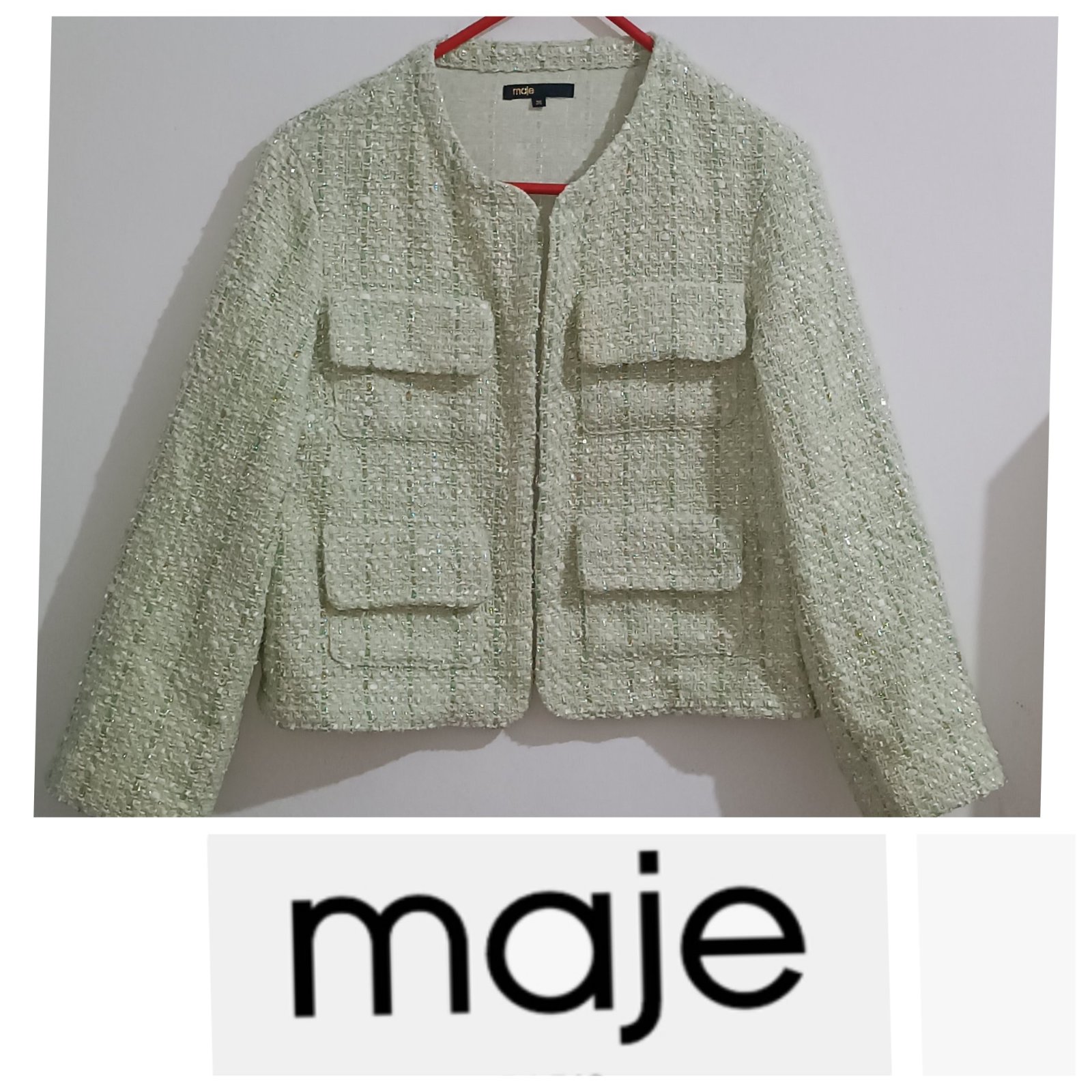 Une veste en tweed AUTHENTIQUE de la marque MAJE