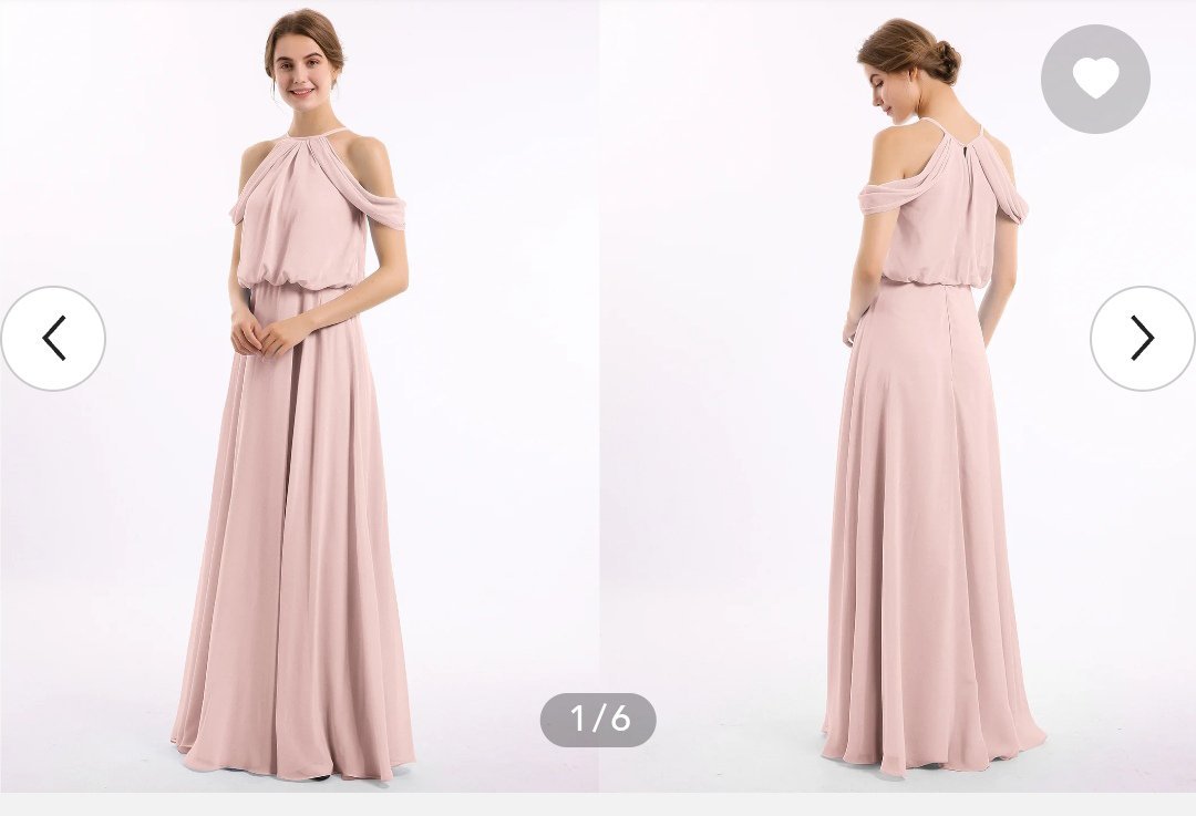 Une sublime robe soirée stylée en mousseline "PROMO "