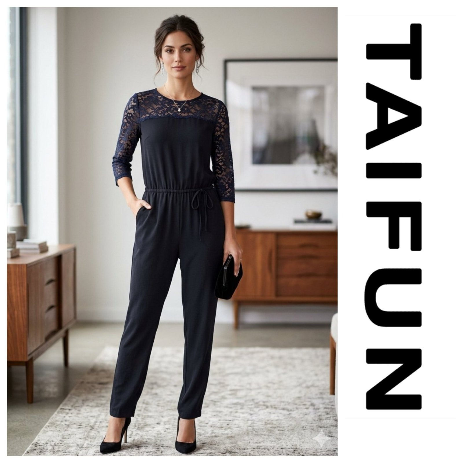 Jumpsuit avec des détails en dentelle de la marque TAIFUN